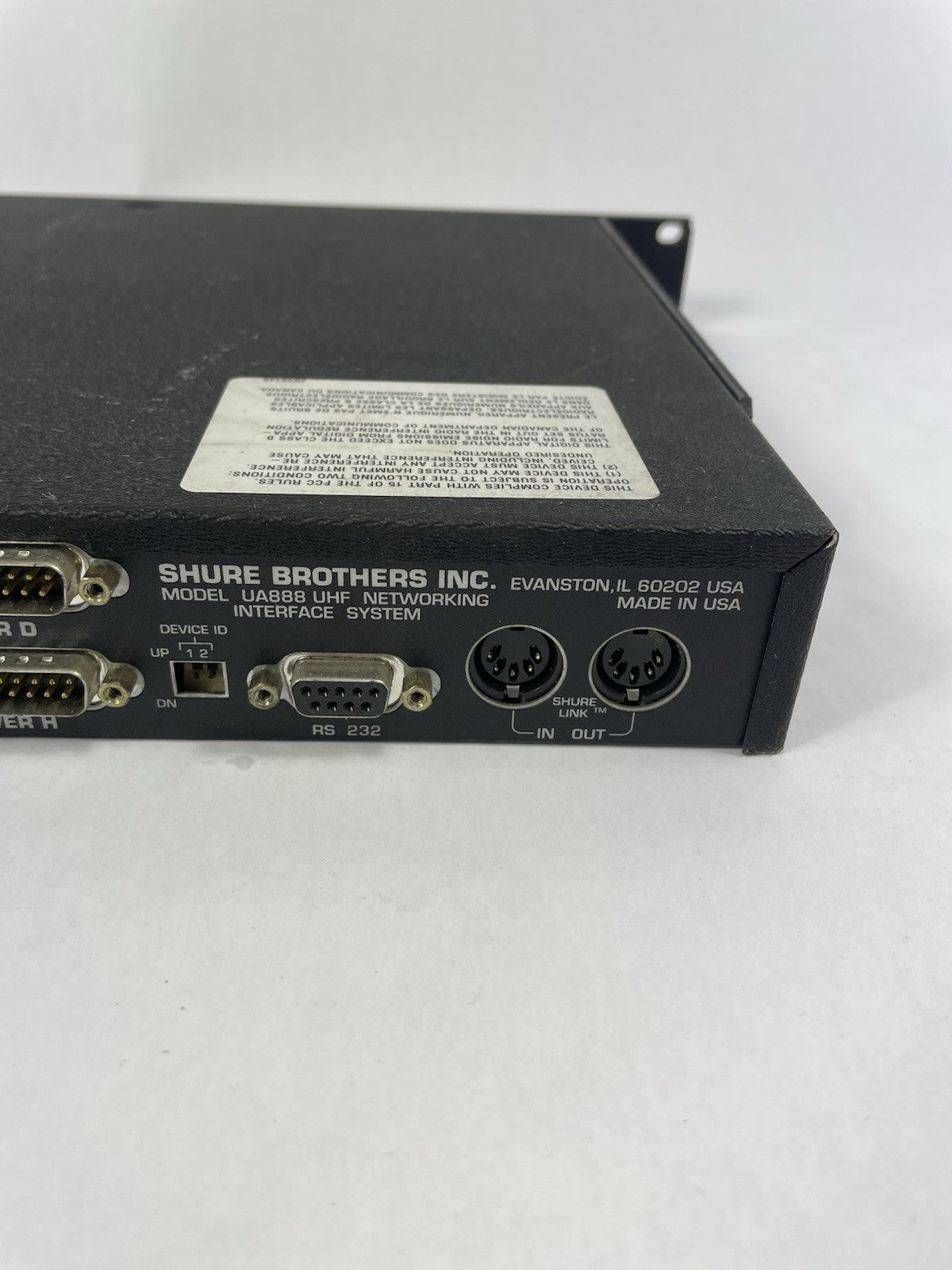 Shure UA888 UHF Computer Networking Interface System