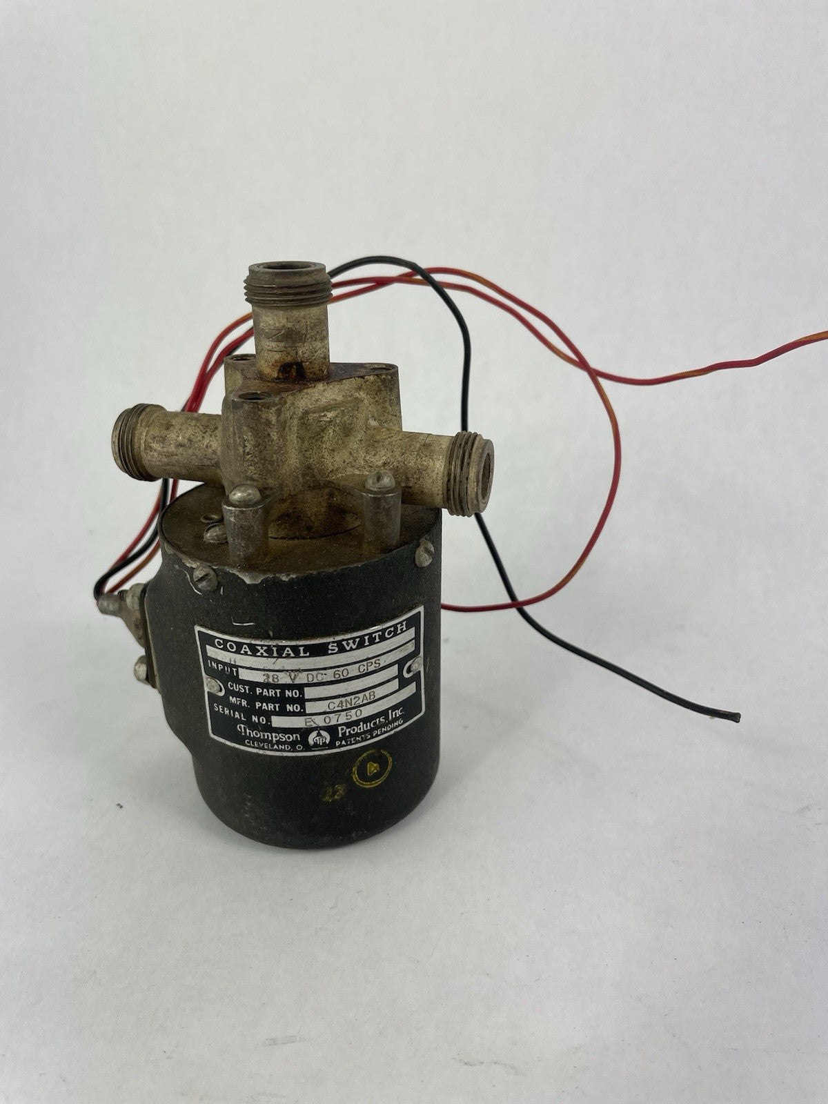 Thompson C4N2AB Solenoid Powered 2 Position Coaxial Antenna Switch N Connectors