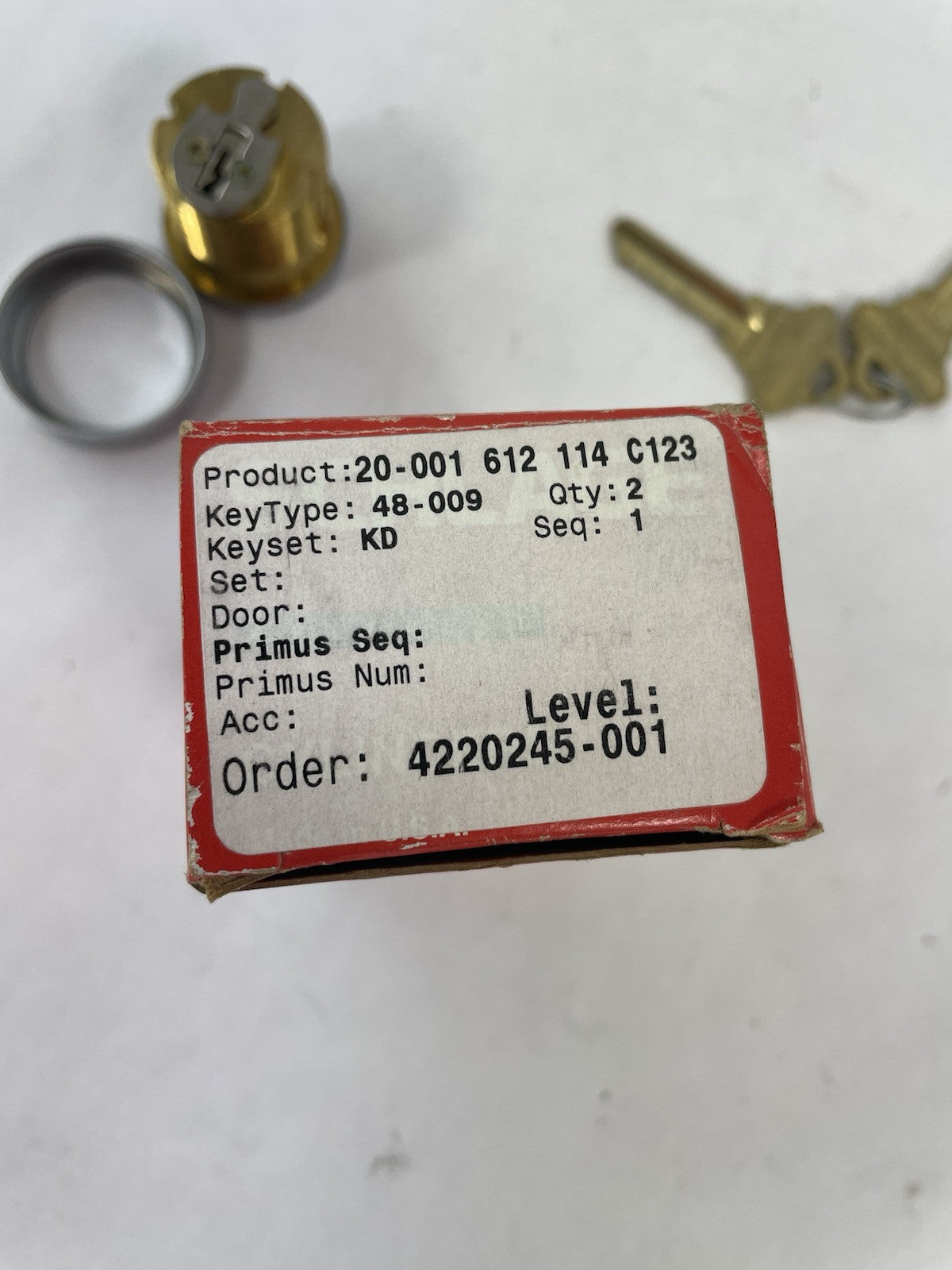 Schlage Mortise Cylinder 20-001 1-1/4" 612 Brushed Chrome