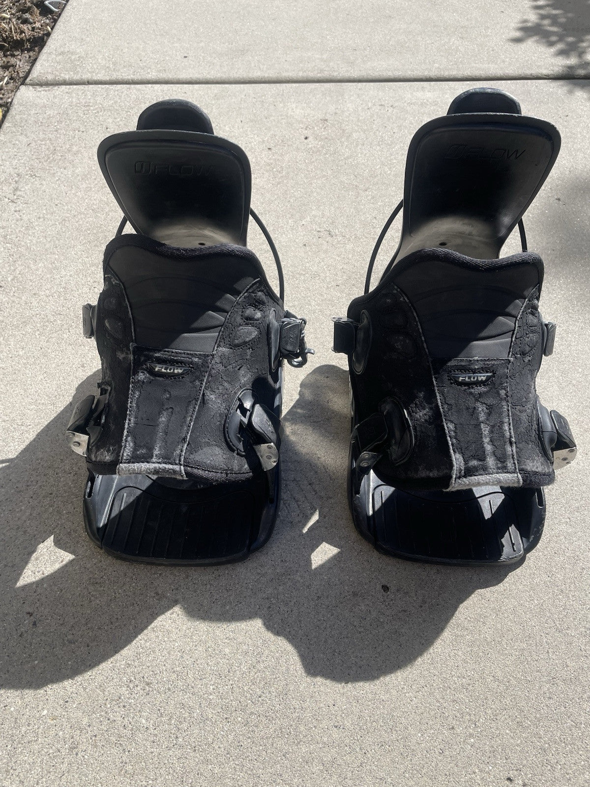 Flow AMP 9 slide-in snowboard bindings US size large black