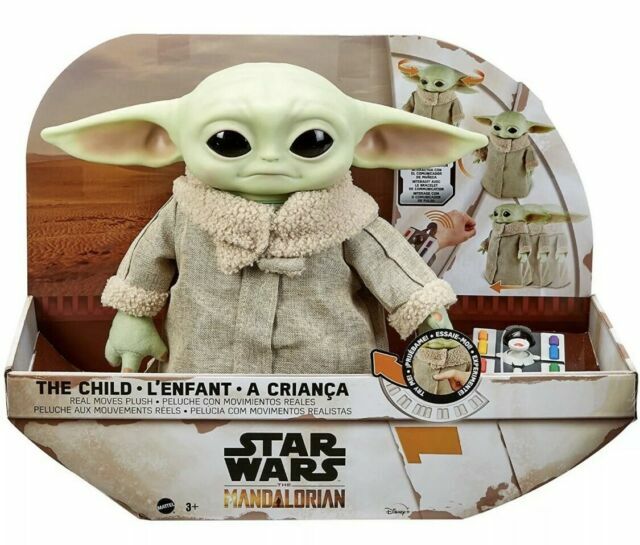 Baby Yoda Grogu The Child Animatronic Plush Star Wars Mandalorian Remote Control