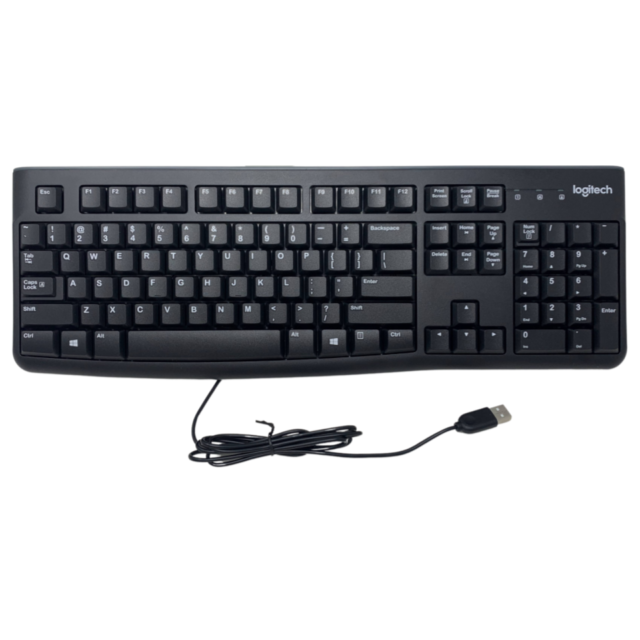 Lot of 2: Logitech K120 USB Wired Desktop Keyboard
