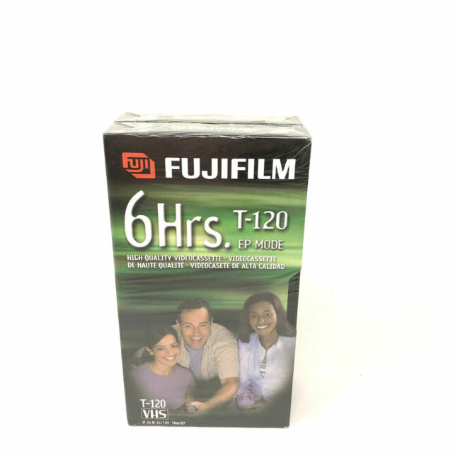 Lot of 3 x FUJI FILM Video Cassette Tapes, 6 Hrs, HQ T-120 High Quality - NEW