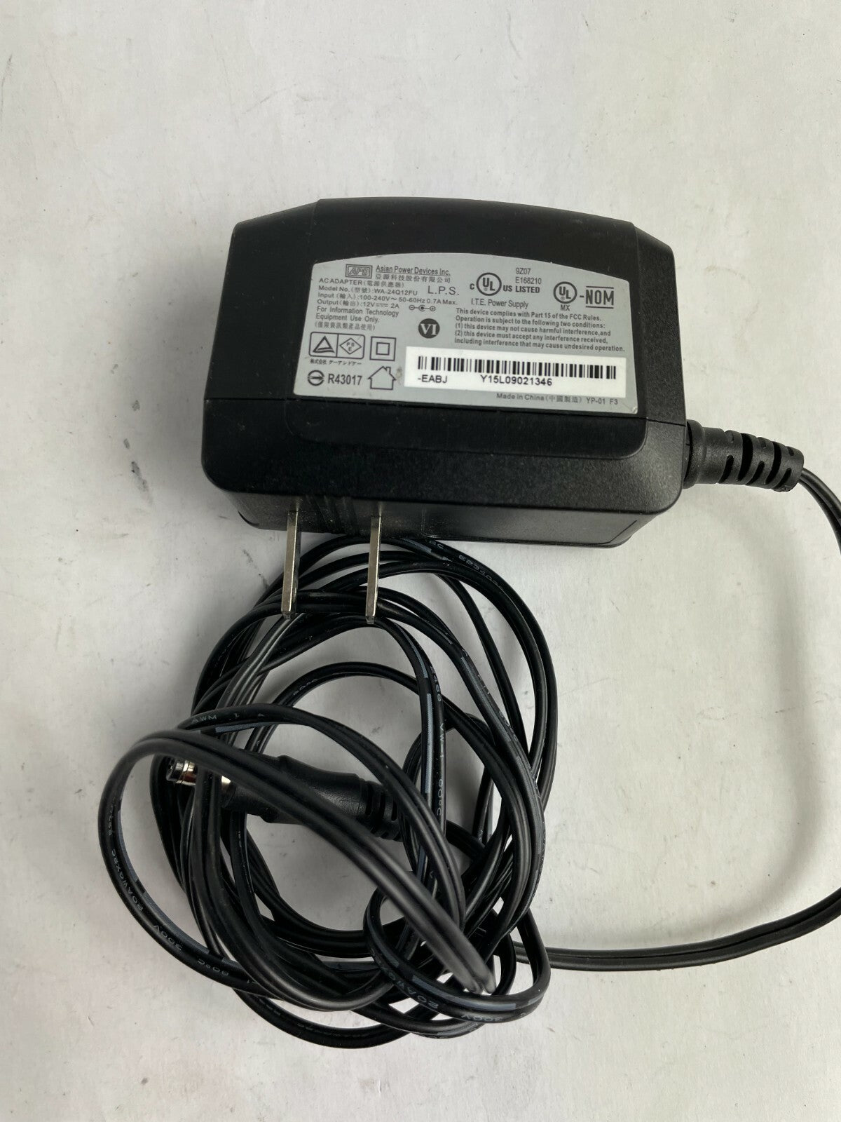 Genuine APD WA-24Q12FU Ac Adapter Output 12 V 2 A Power Supply Adapter A79