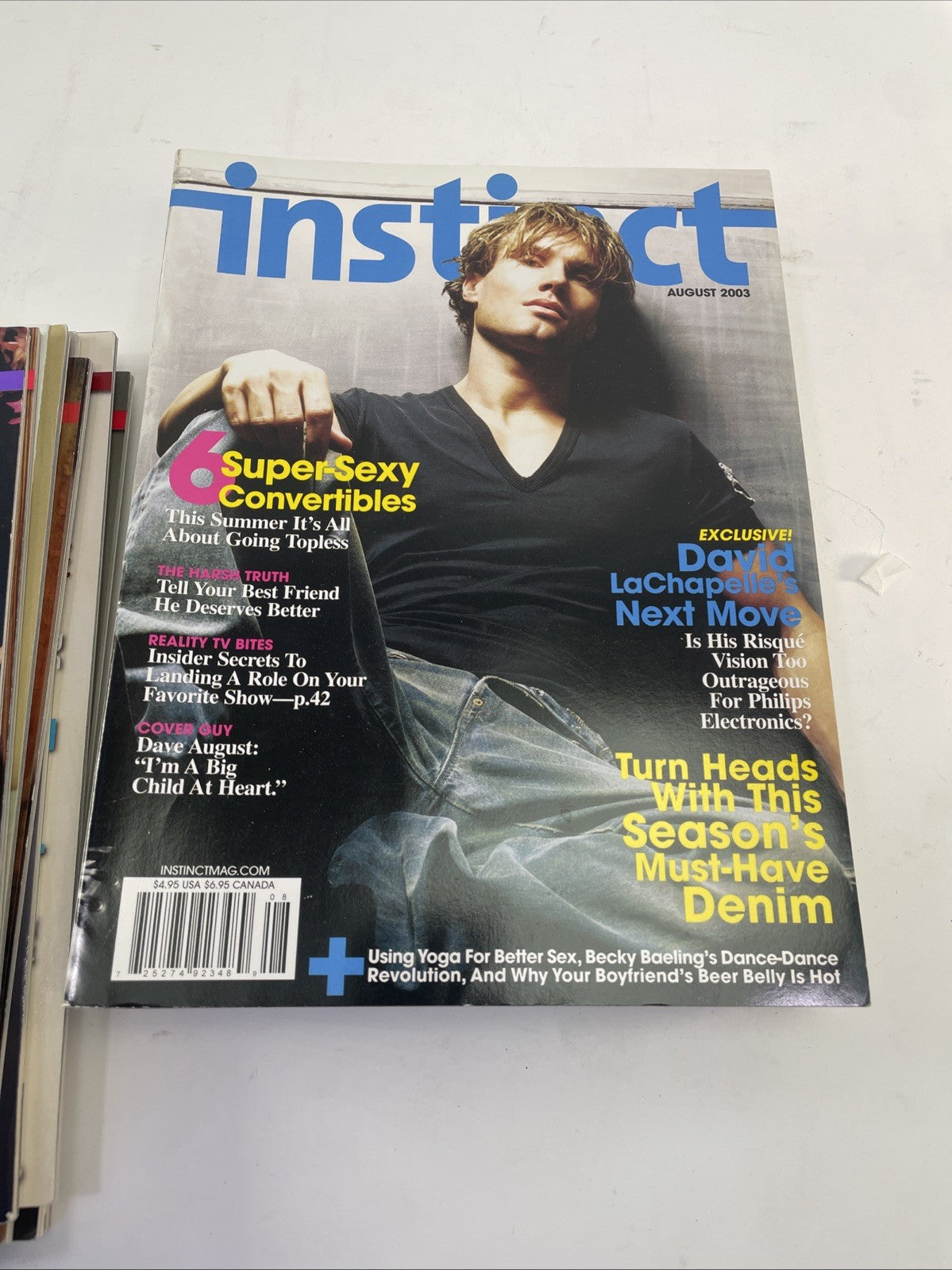 Lot of 20 Instinct magazine 2002 - 2005 Gay Fashion Lifestyle & Entertainment