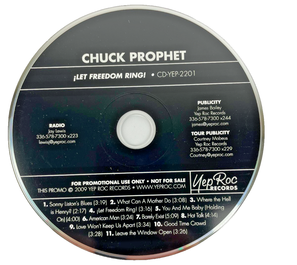 Chuck Prophet Let Freedom Ring! Digital Audio CD Yep Roc Records 2009