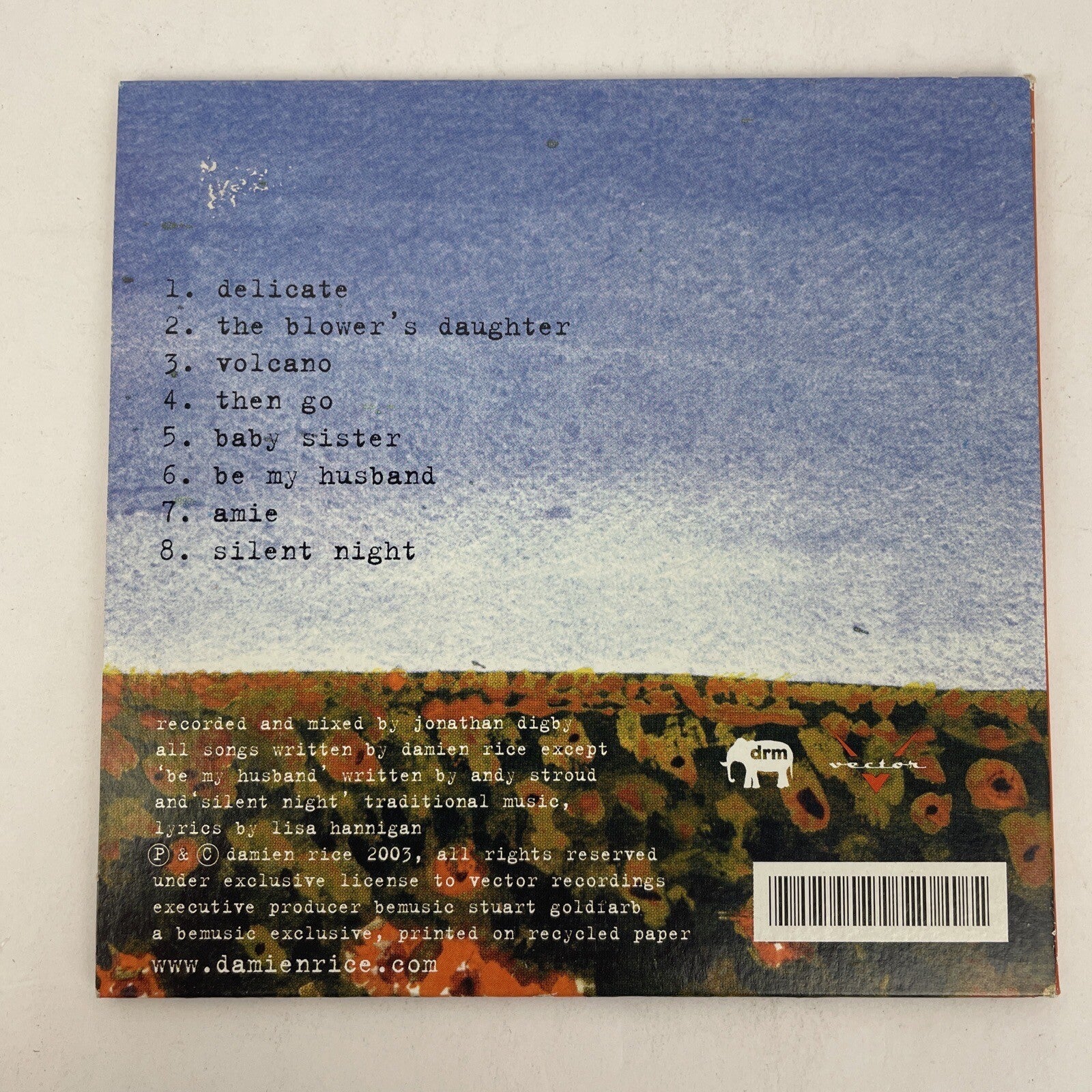 Damien Rice - Live From The Union Chapel - 2003 Folk Rock Digital Audio CD - PQR