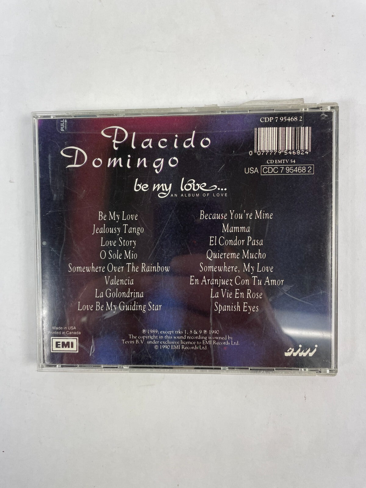 Placido Domingo Be My Love Jealousy Tango Love Story O Sole Mio Somewhere CD#72