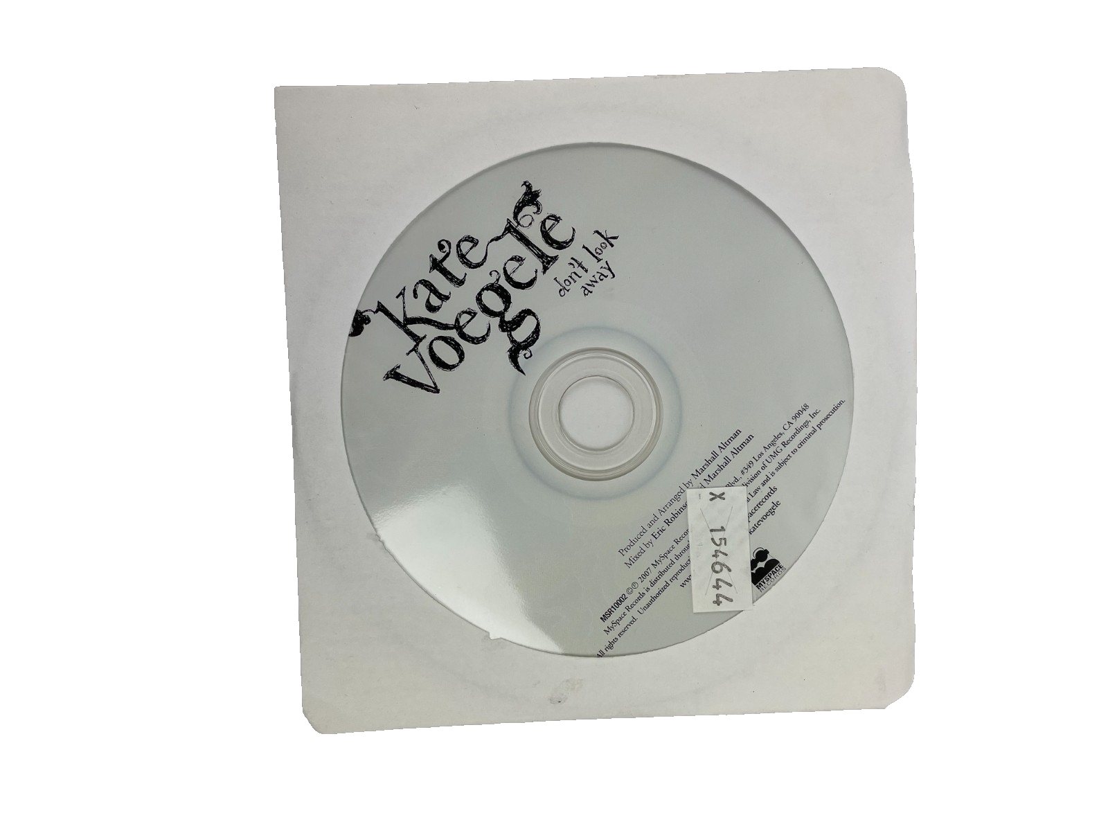 Kate Voegele – Don't Look Away Digital Audio CD Myspace Records 2008