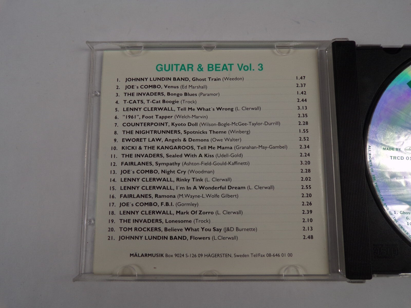 Guitar & Beat Vol 3 Joe's Combo Fairlanes The Invaders Counterpoint CD#41