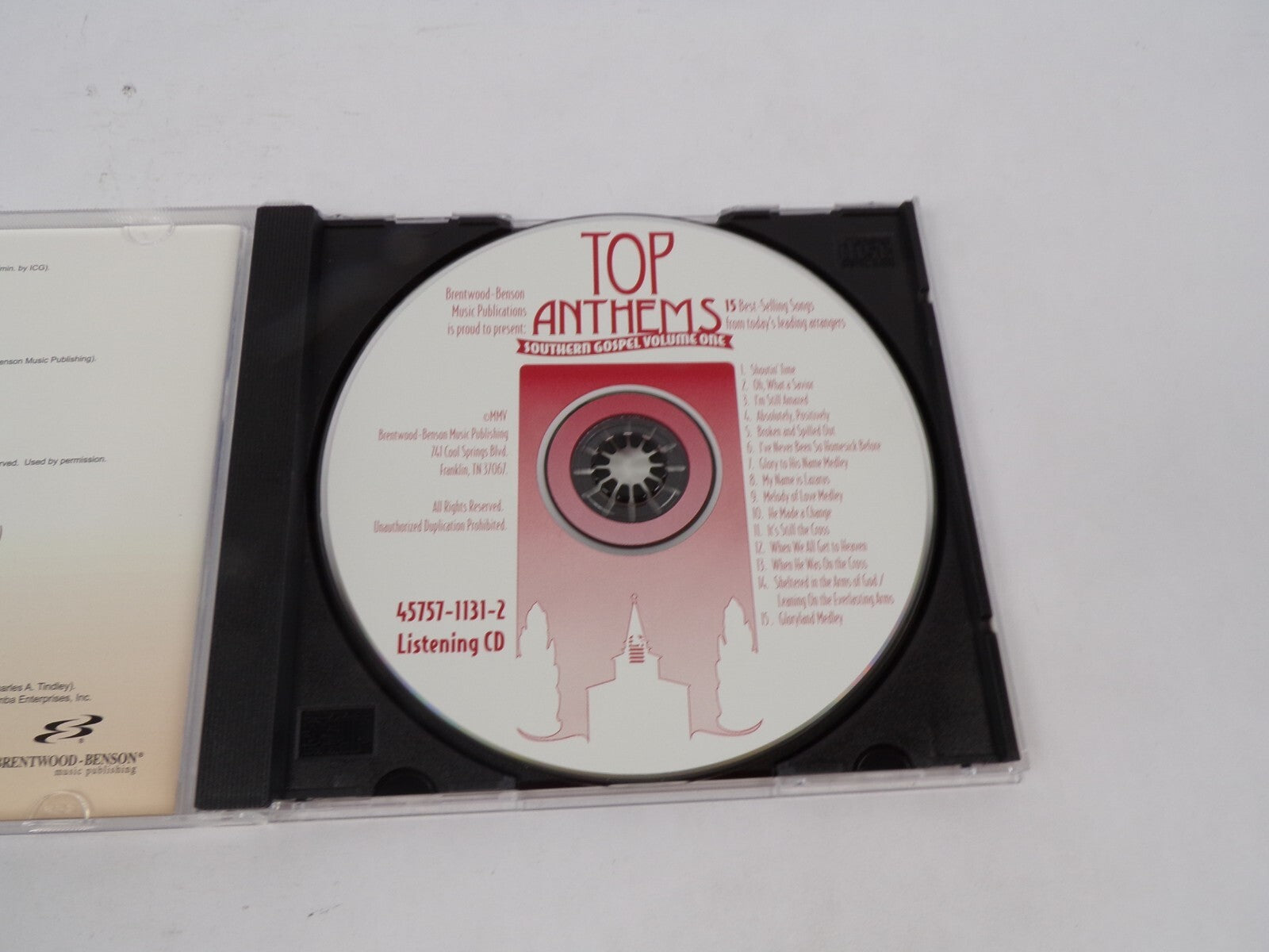 Brentwood-Benson Music Publishing Top Anthems Southern Gospel Volume One CD#68