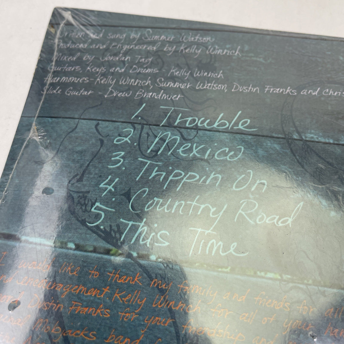 Summer Watson  " This Time " Folk Surf Tracks CD - Toes on The Nose Clothing NEW