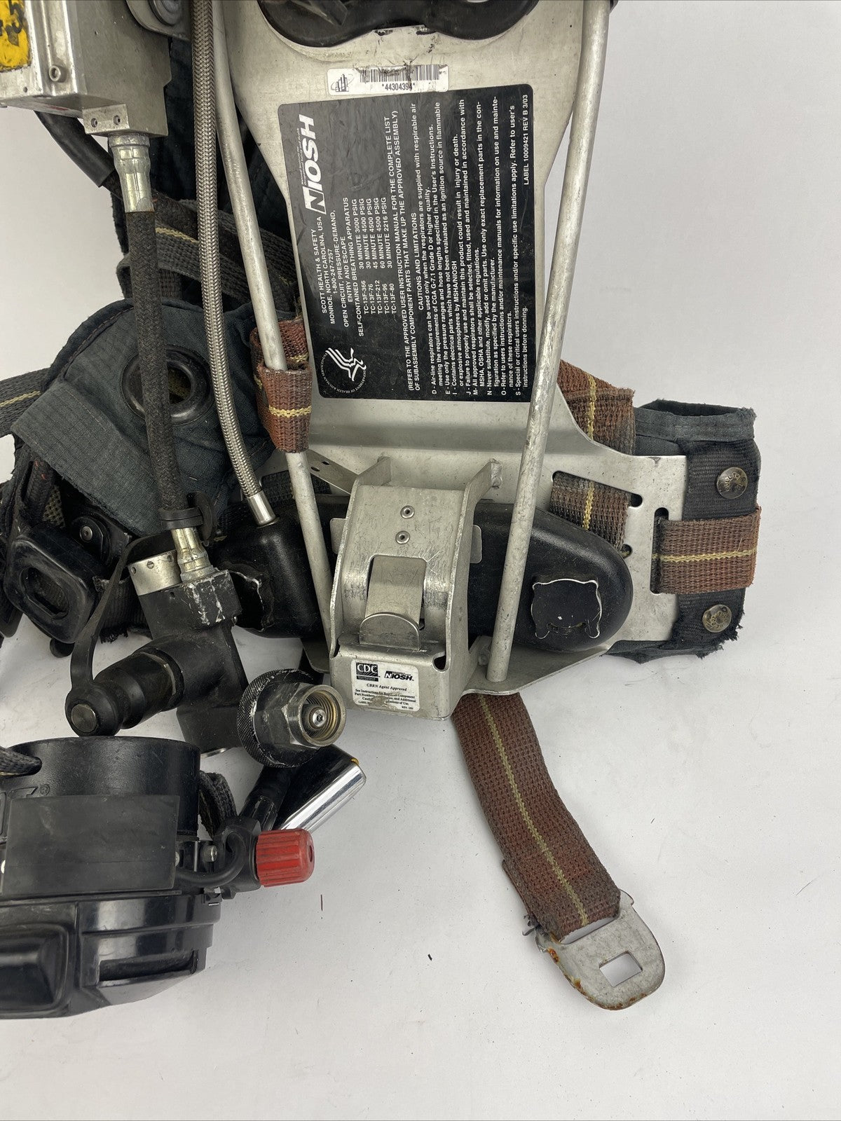 SCOTT SAFETY 4.5 4500 SCBA Air Pack Harness EZ-Flow Air Pak Plus with Sensor   d