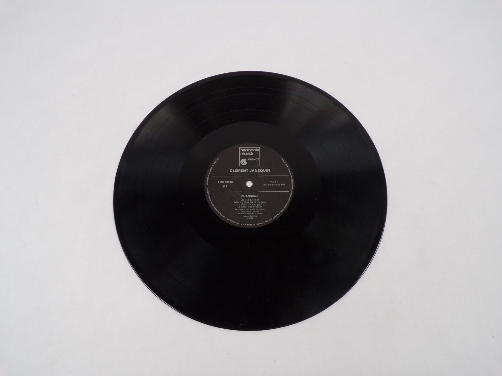 Clement Janequin Chansons Les Cris De Paris Vinyl Record