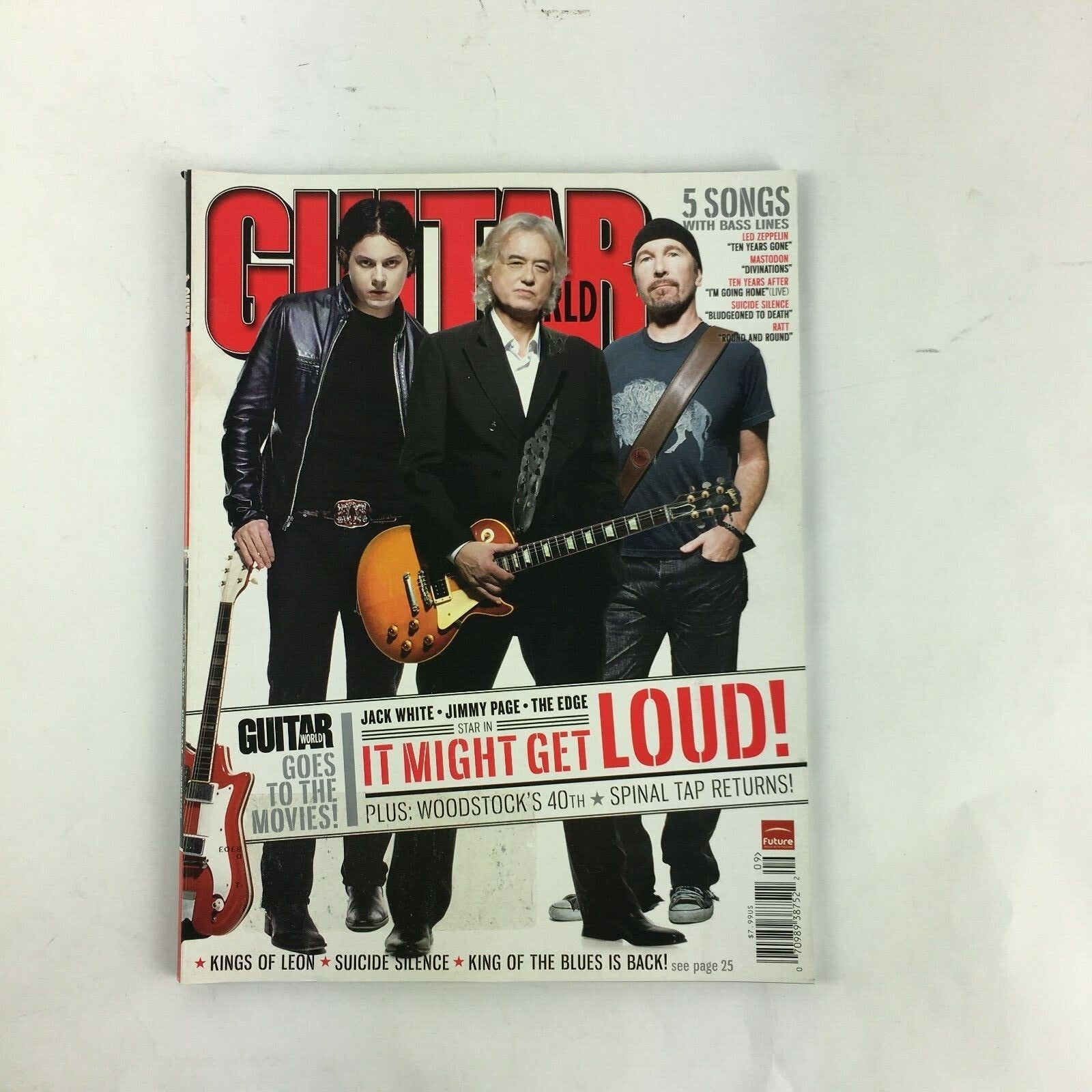 2009 Guitar World Magazine It Might Get Loud! JackWhite Jimmy Page Kings of Leon