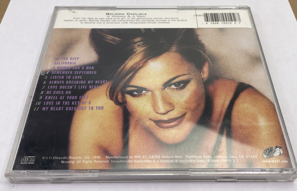 Belinda Carlisle : A Woman & A Man Digital Audio CD ( 1996 ARC 21 Records )