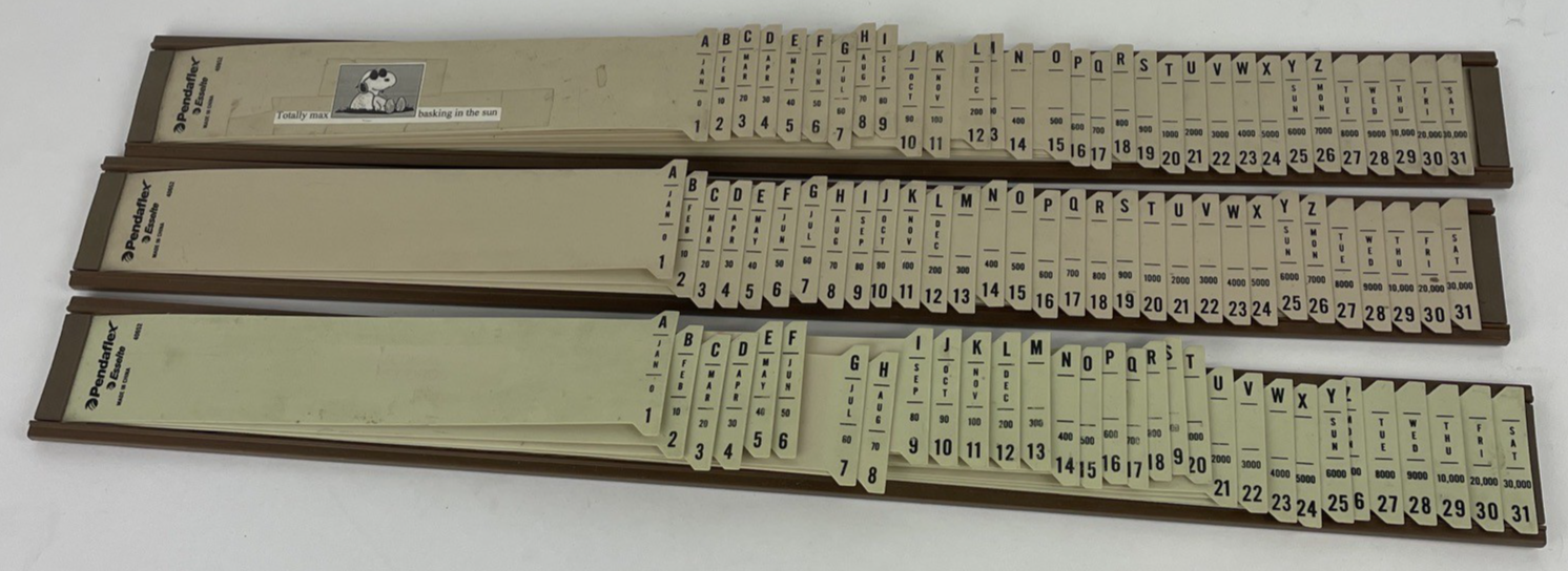 Lot of 3 Pendaflex General Purpose Indexed Sorter Letter Size Plastic # 40652
