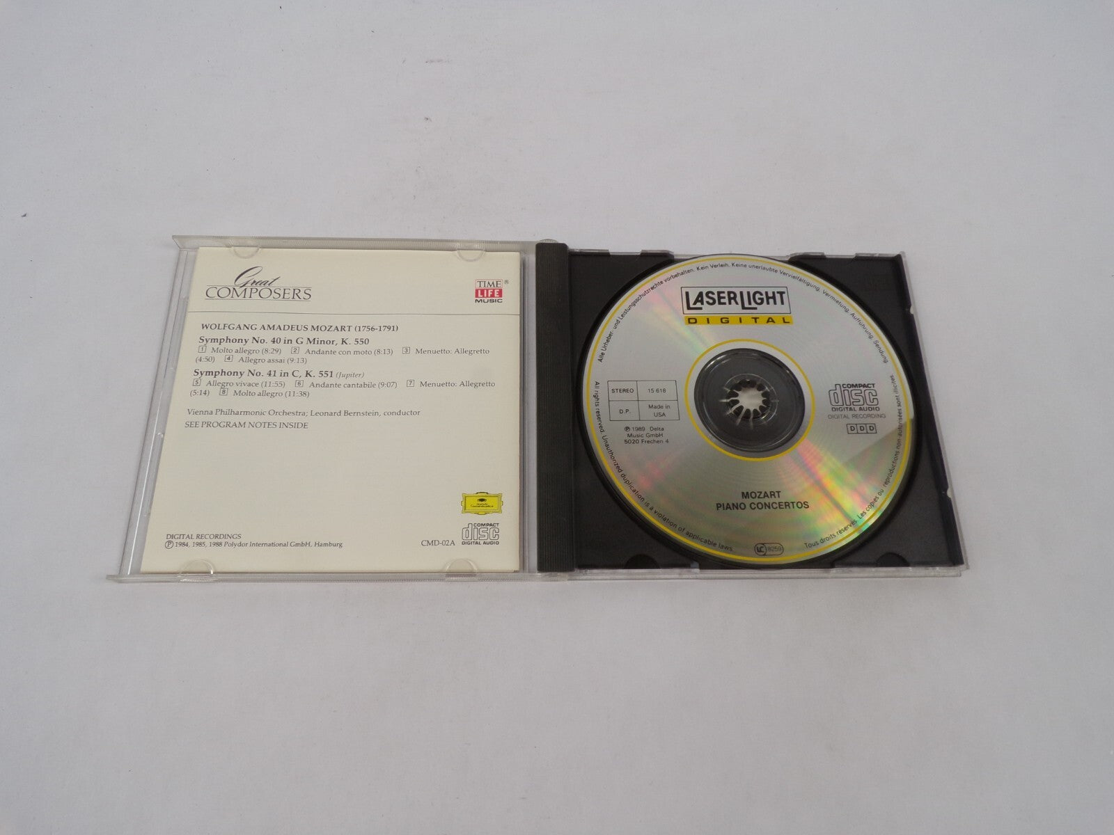 Mozart Molto Allegro Andante Con Moto Menuetto: Allegretto Allegro Assai CD#70