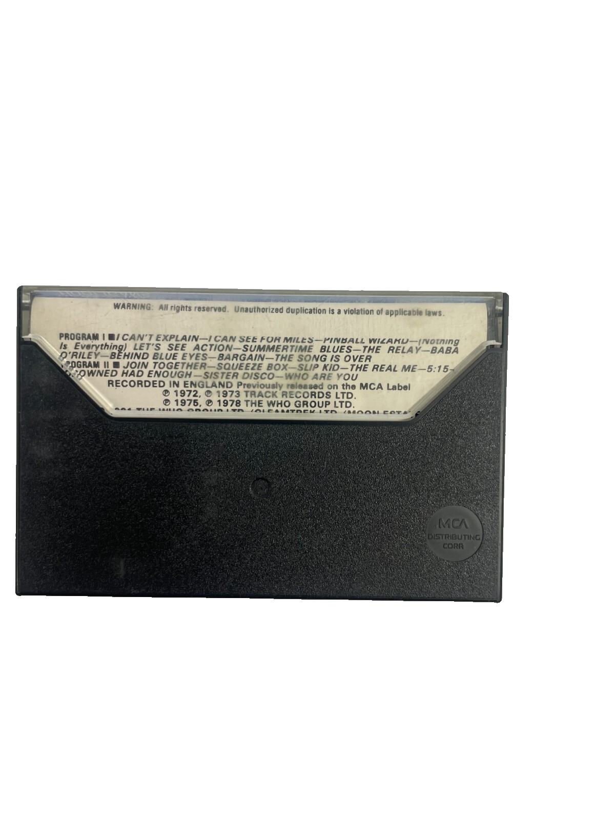 The Who Hooligans I Can't Explain I Can See For Miles Pinball Wizard #Cassette