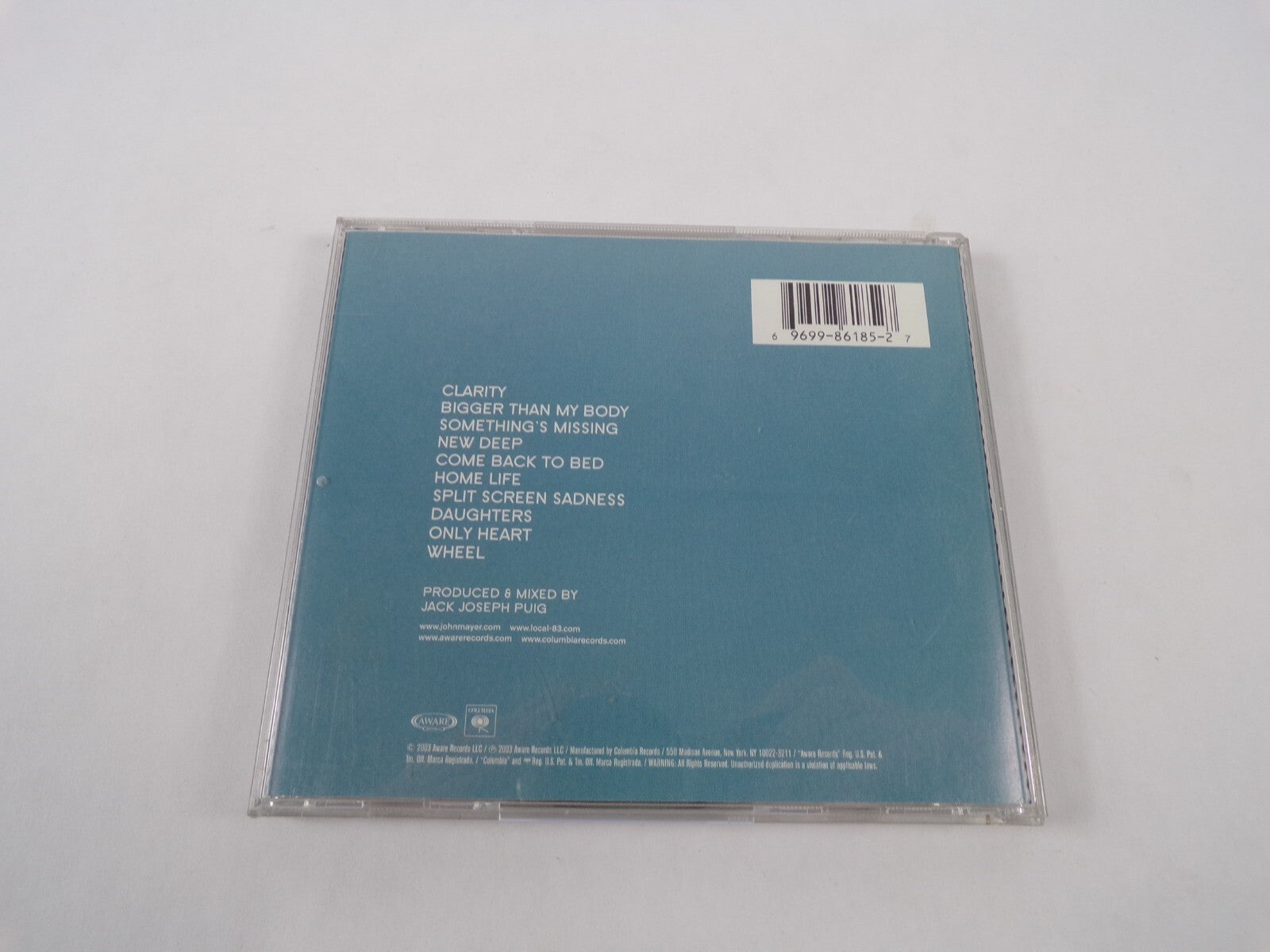 John Mayer Heavier  Things Inciudes ''Bigger Than  My Body  Put This CD In CD#59
