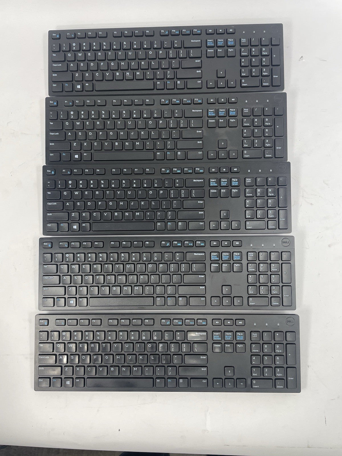 5 x Dell WK636P Wireless Keyboard -Keyboard Only Universal Receiver NOT Included