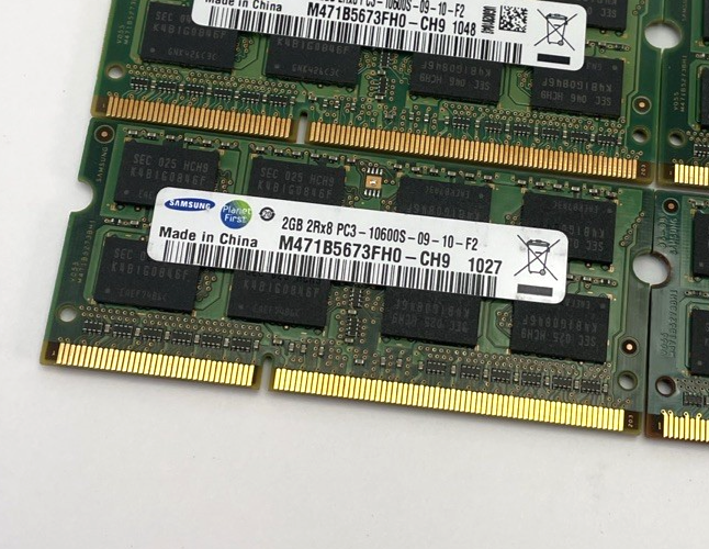 APPLE iMac 4 x 2GB RAM 2Rx8 PC3-10600S-09-10-F2 - SAMSUNG