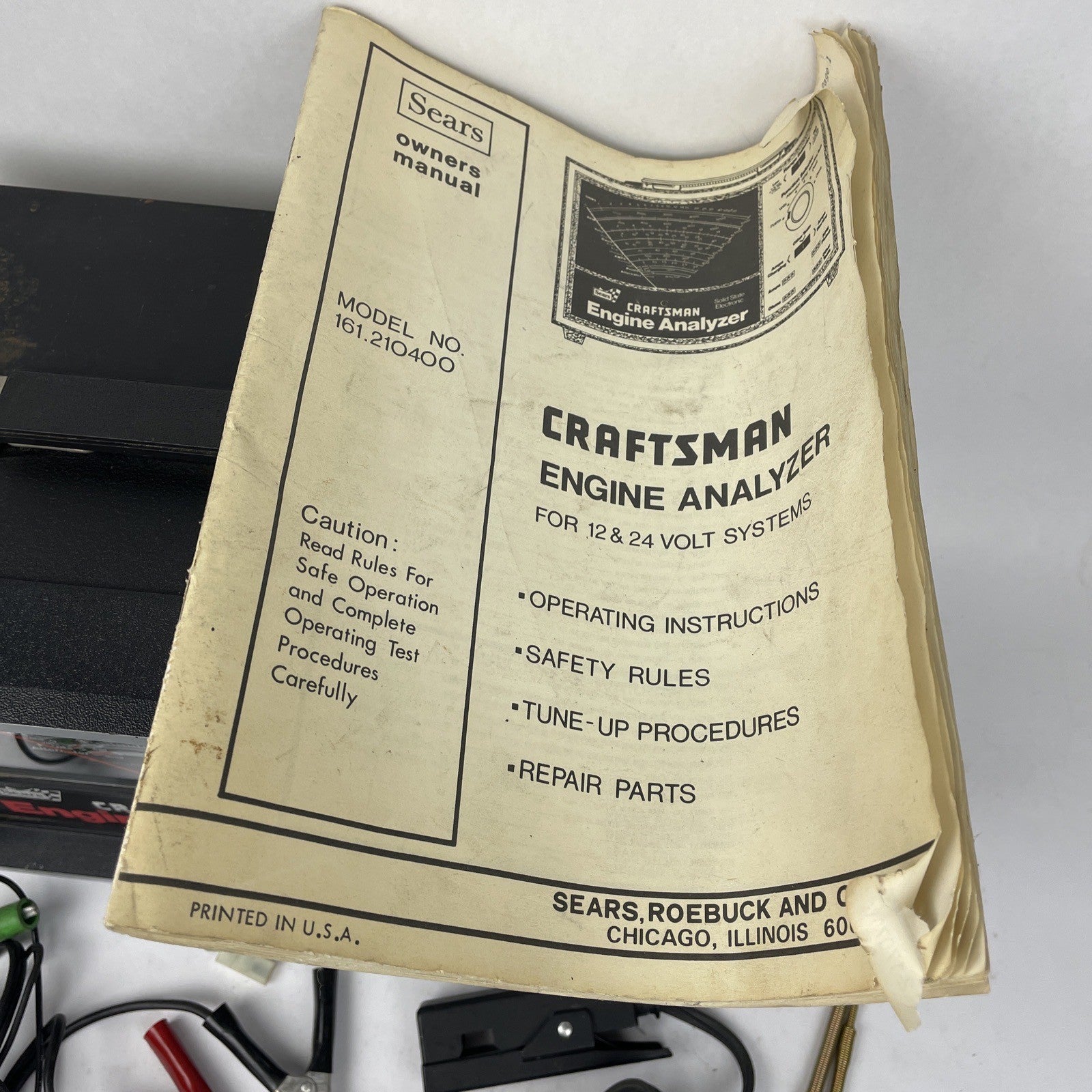 Vintage OEM CRAFTSMAN #161.210400 SOLD STATE ENGINE ANALYZER W Original Box