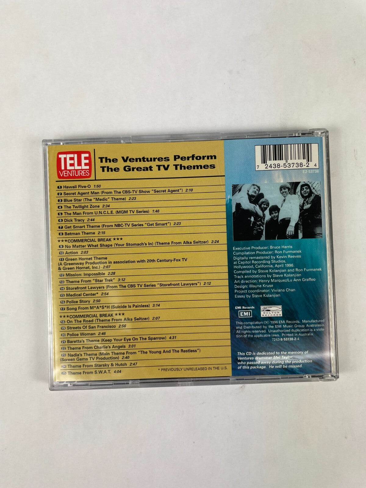 Tele Ventures By The Ventures Perform The Great Tv Themes CD #6