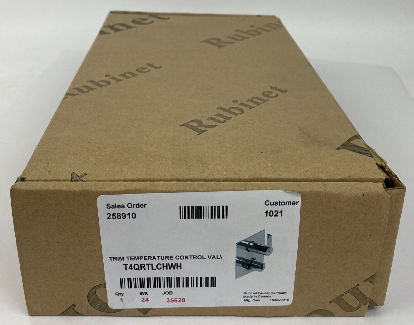 OEM NOS Rubinet Faucet Co. Trim Temperature Control Valve - Made in CANADA