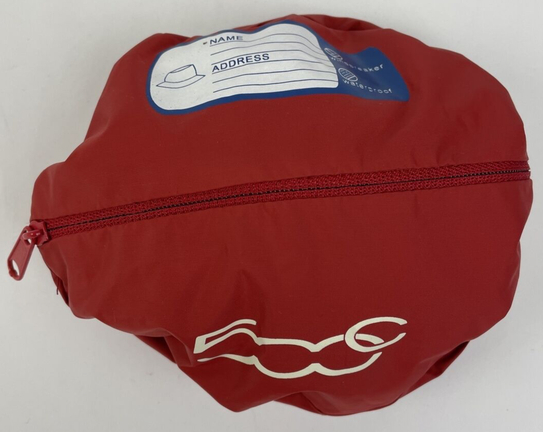 K-WAY x FIAT 500c K.Way Packable Bucket Hat Red - RARE FIND - LOOK