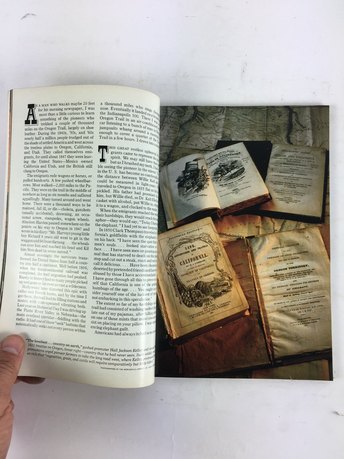 August 1986 National Geographic Magazine Oregon Trail The Itch to Move West