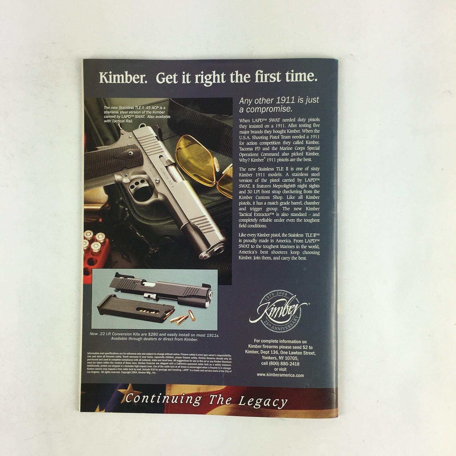 July 2004 American Rifleman Magazine Kimber's 8400 in .300 WSM SW 99 Tales Krag