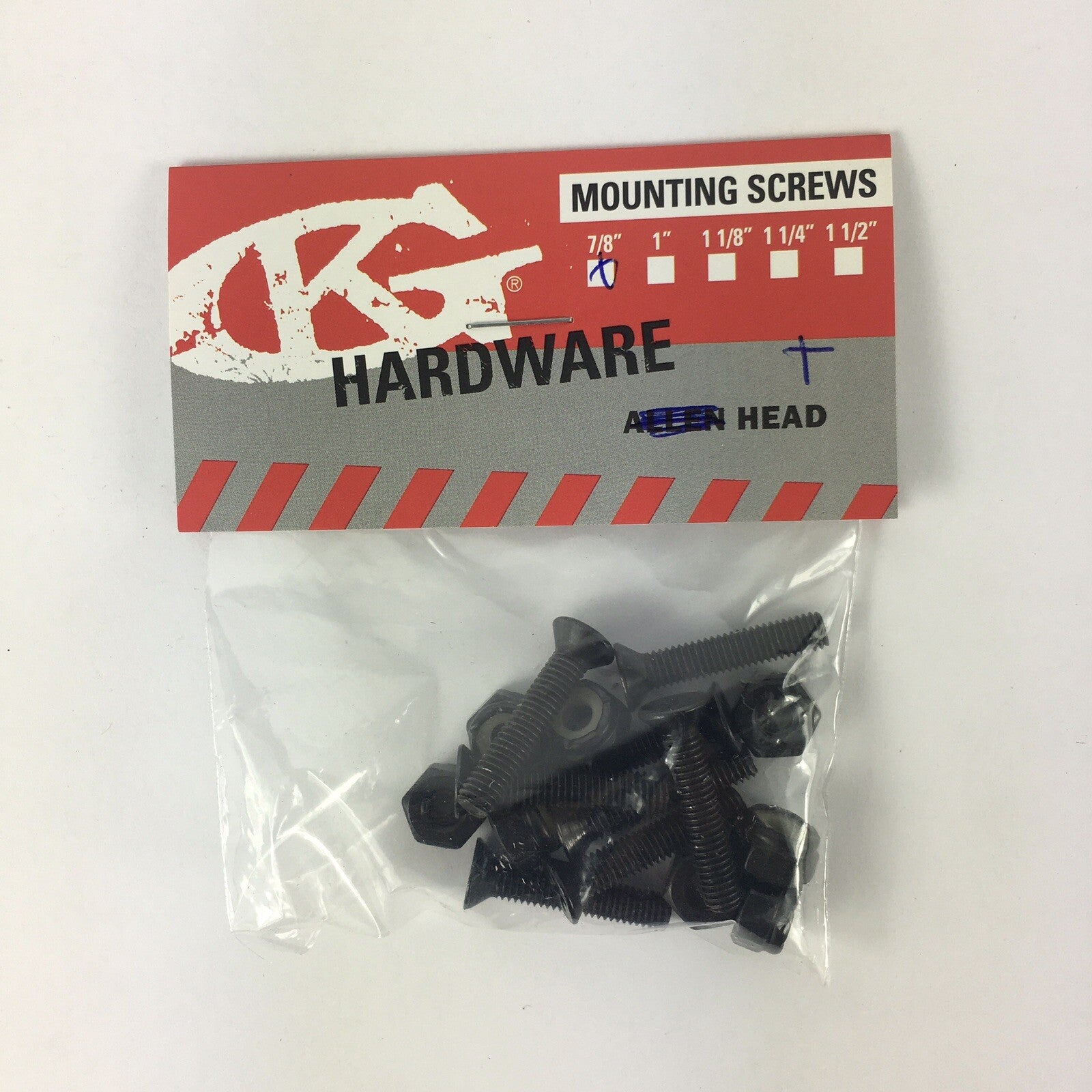 Grind King SKATEBOARDS 7/8” Phillips Skateboard Hardware nuts bolts BLACK
