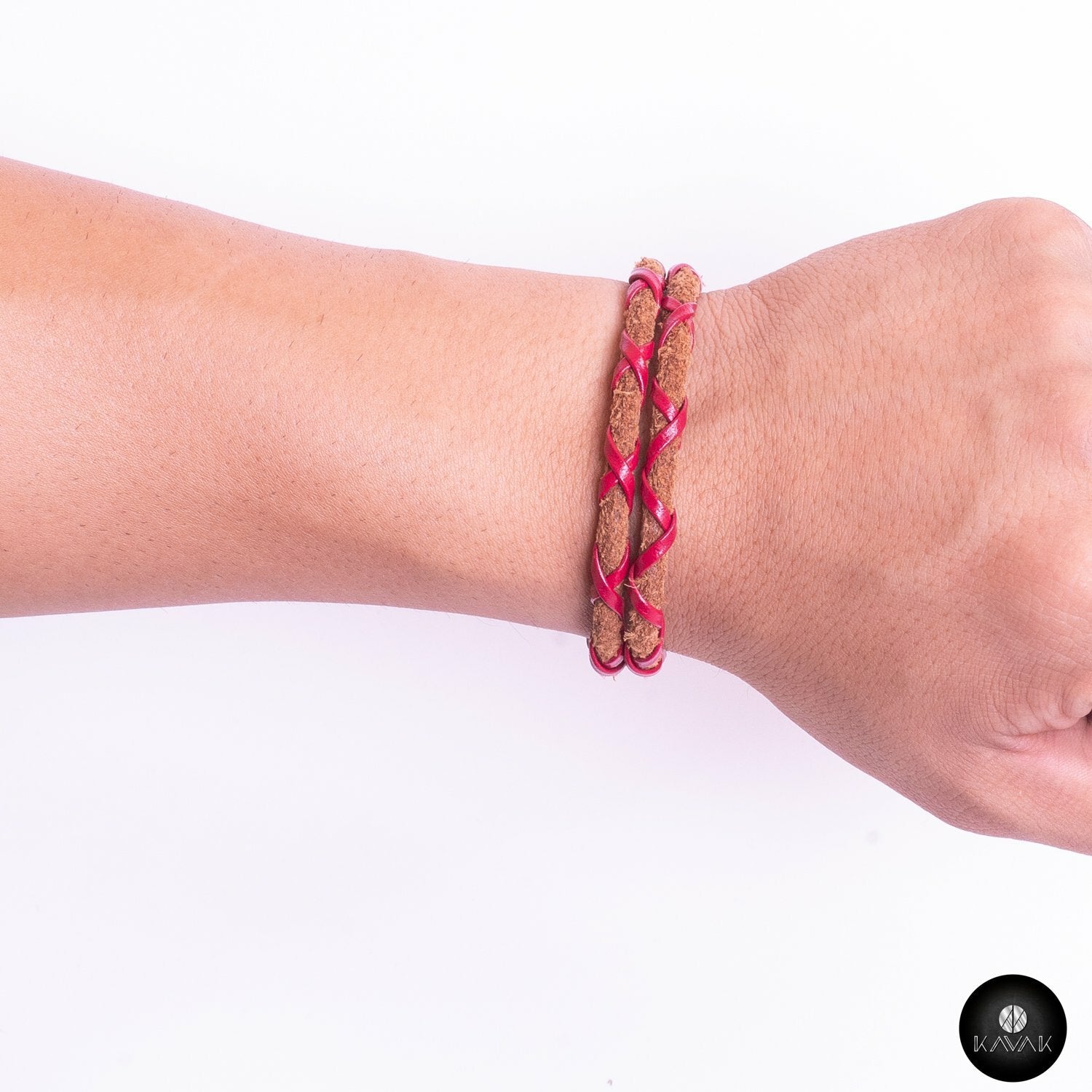Kavak - Handmade Fearless Red Leather Adjustable Women's Bracelet