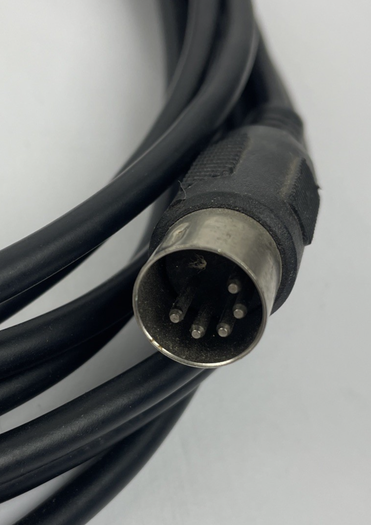 Hosa MID-515 15FT Pro MIDI Serviceable 5-Pin DIN to Same Cable Black 13' Long