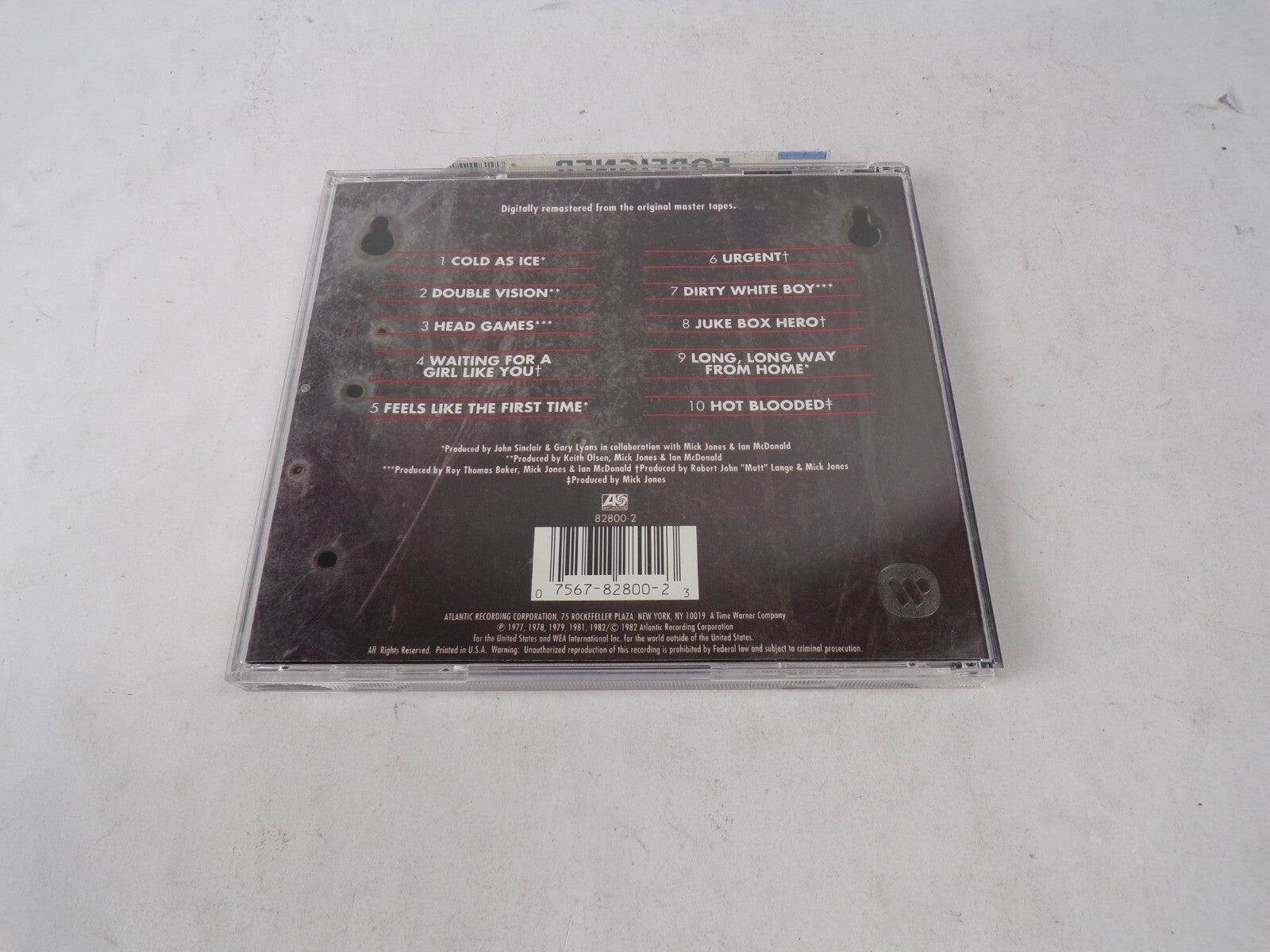 Foreigner Cold As Ice Double Vision Head Games Wating For A Girl Like You CD#62