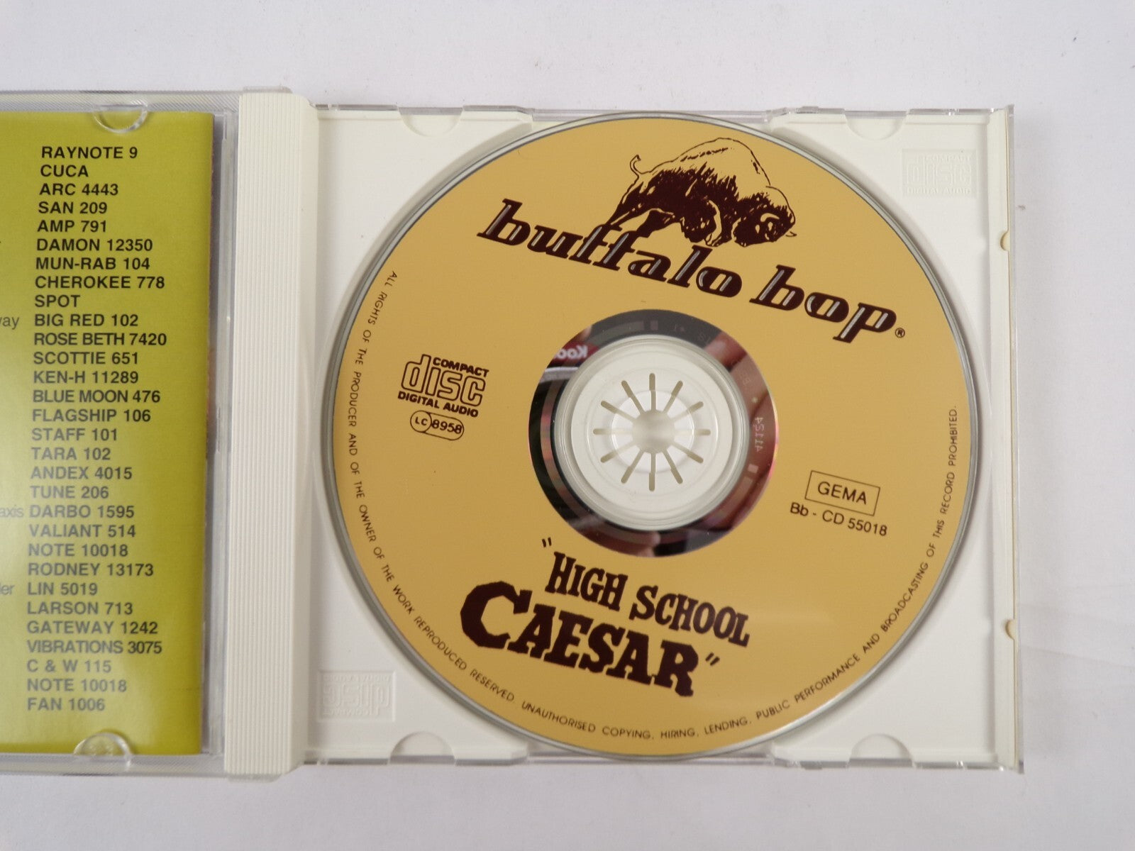 High School Caesar Buffalo Bop I Love My Baby CD #18