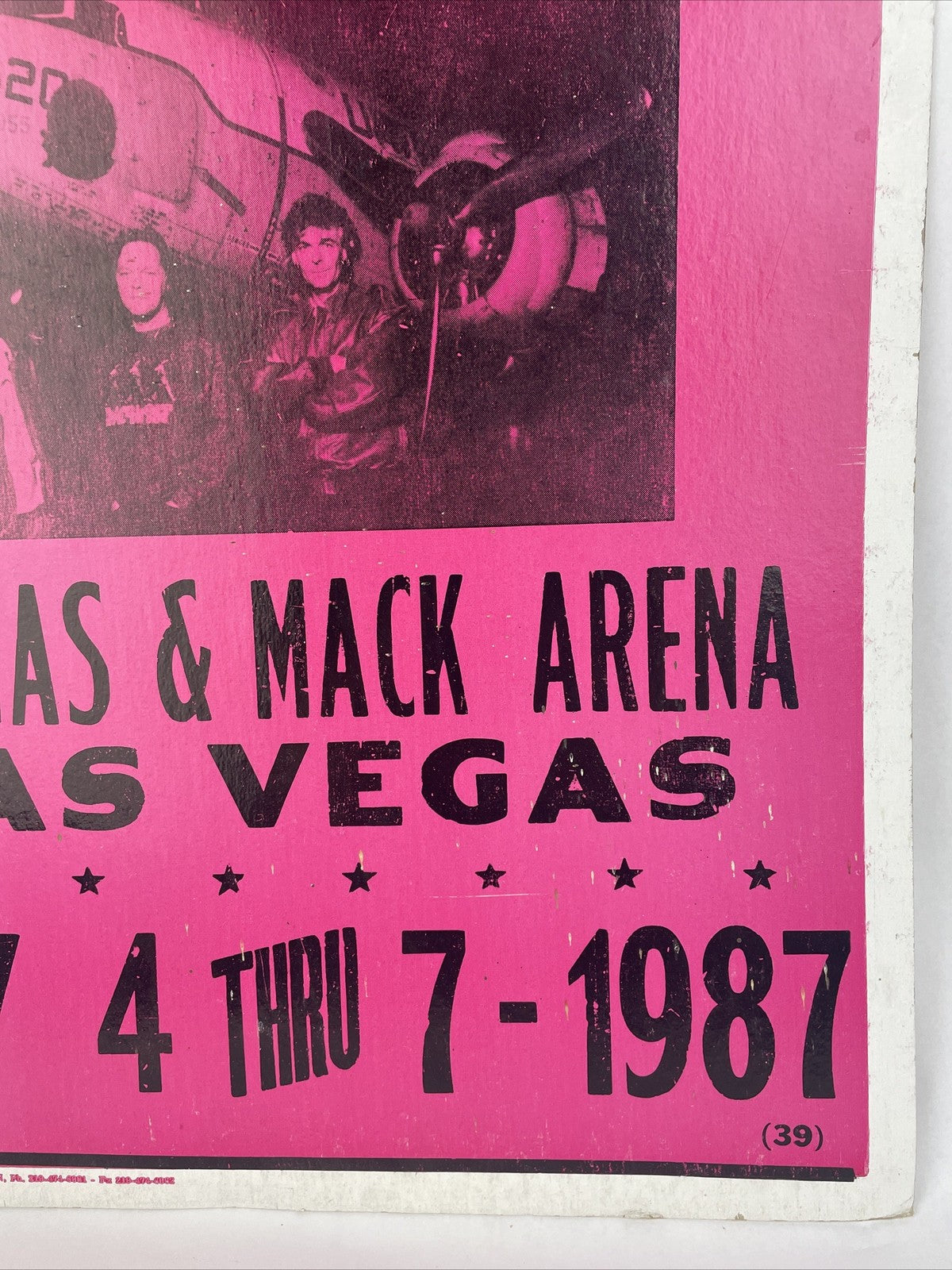 Vintage Pink Floyd Concert Poster July 4-7 1987 Las Vegas Nv. Authentic Handbill