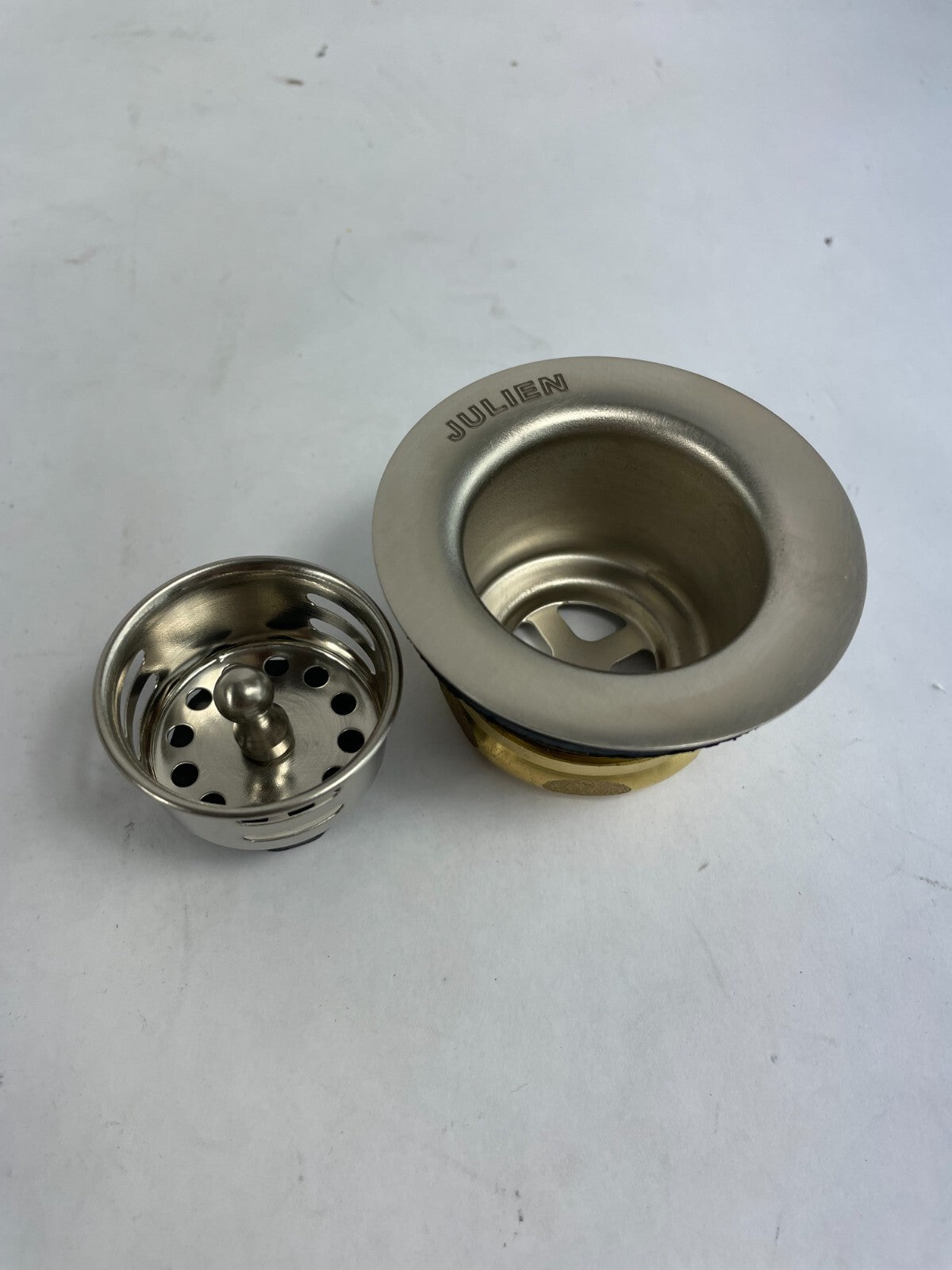 Julien 2" Heavy Duty Brass Sink Strainer Satin Nickel 100 085