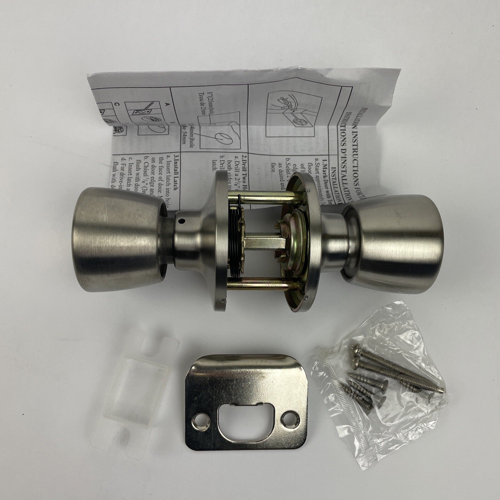 Taymor Builder Series Passage Door Knob fits Doors 1 3/8" to 1 3/4" Thick - NEW