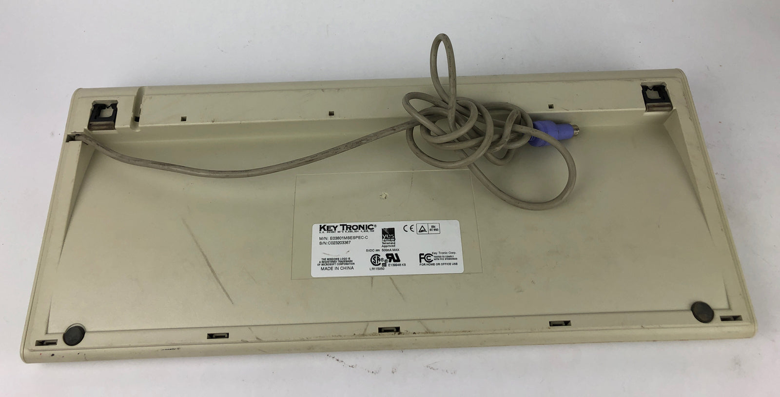 Rare Vintage Key Tronic E03601MSESPEC-C Wired 6 Pin Keyboard 