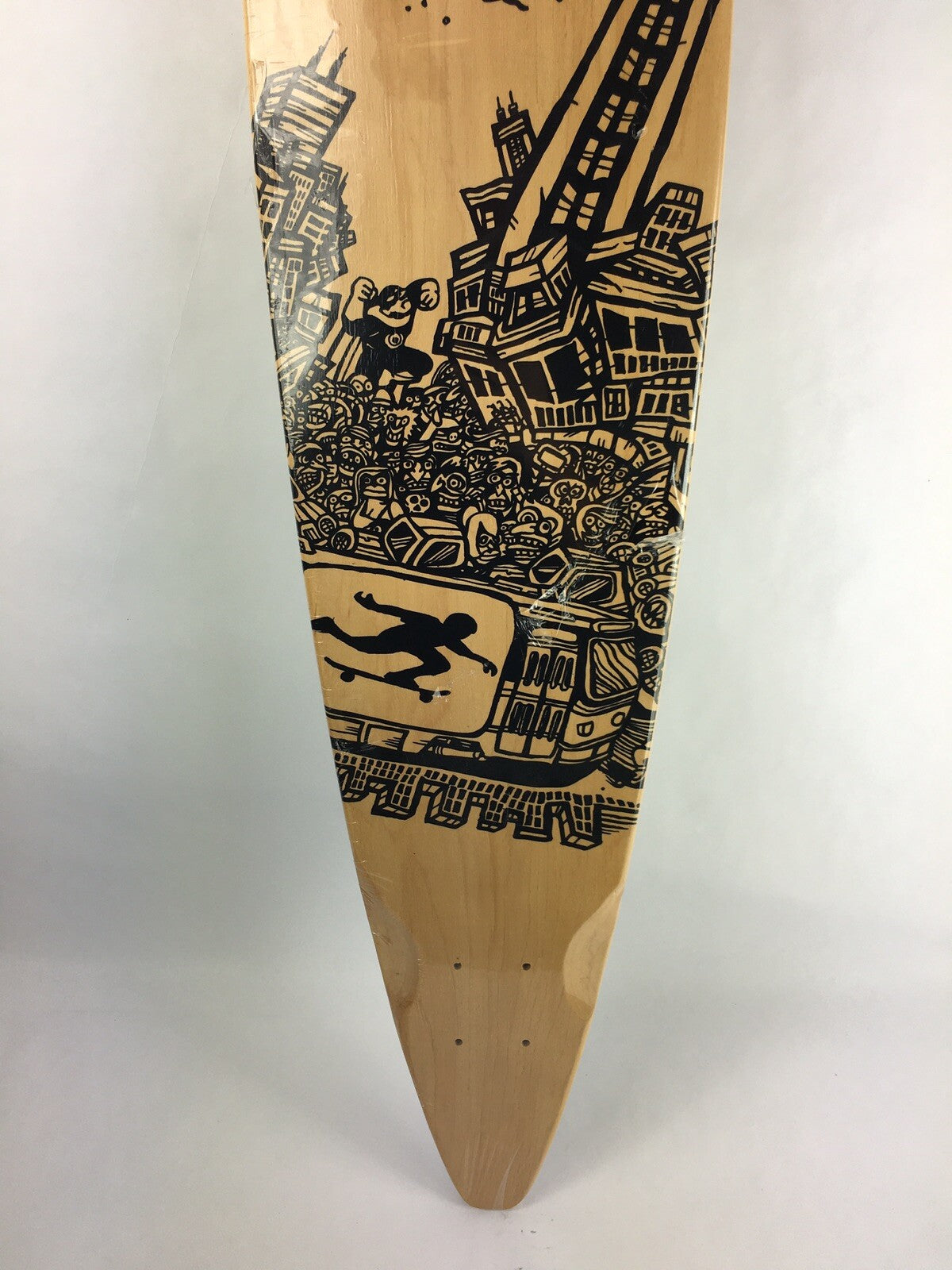 Longboard Living pintail downhill skateboard deck 8.75 x 42 inch 7-ply maple top mount longboard.