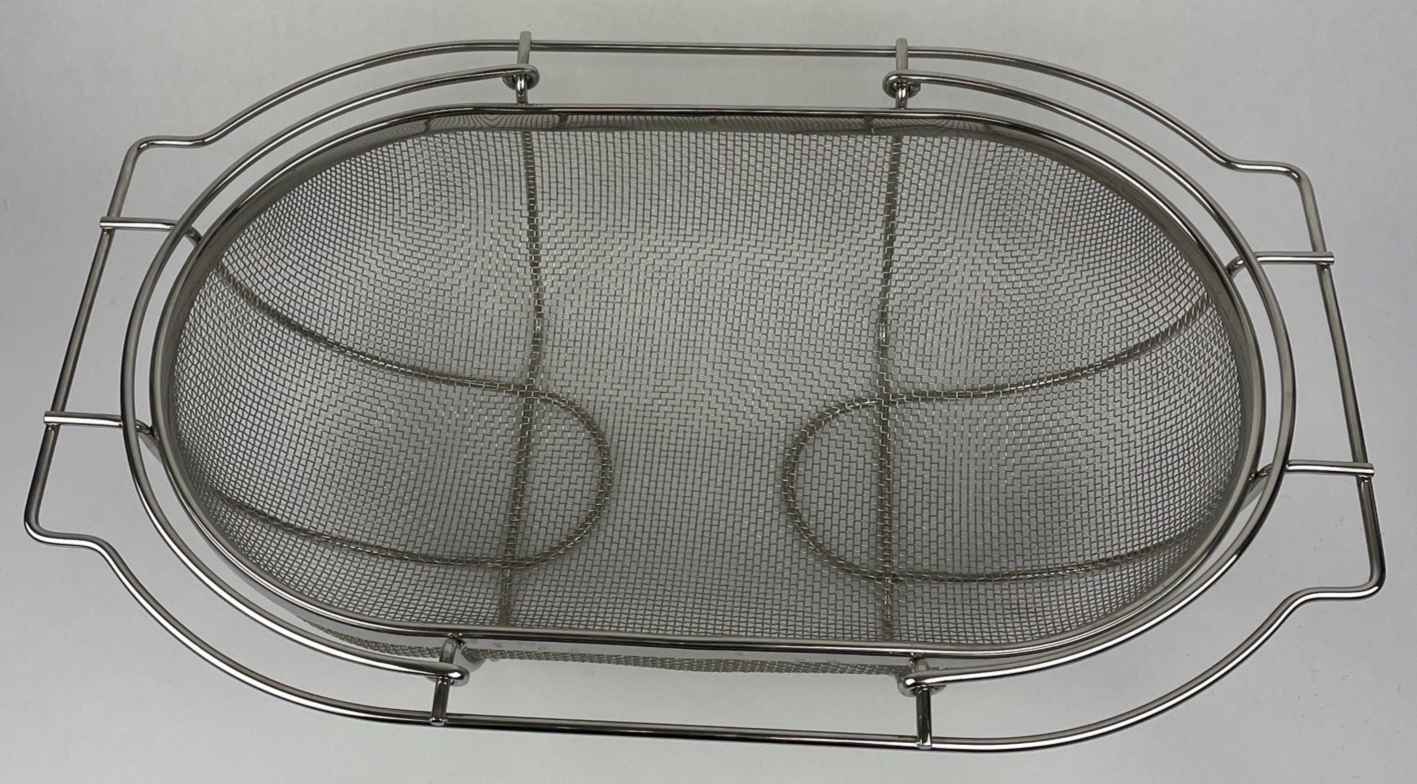 Professional Chef Over The Sink Stainless Steel Oval Fine Mesh Colander Strainer
