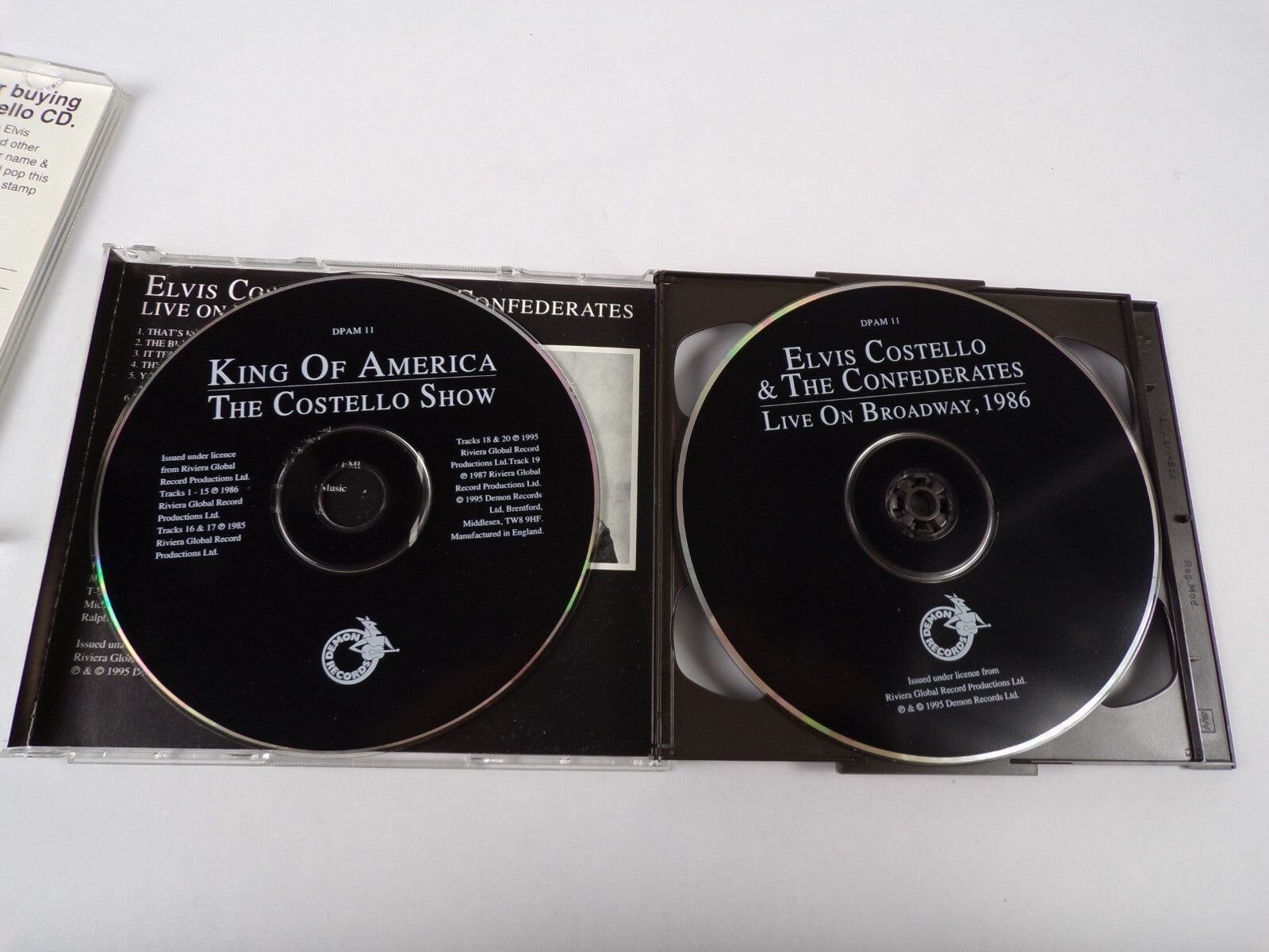 The Costello Show King Of America Demon Records Lovable The Big Lights CD#53