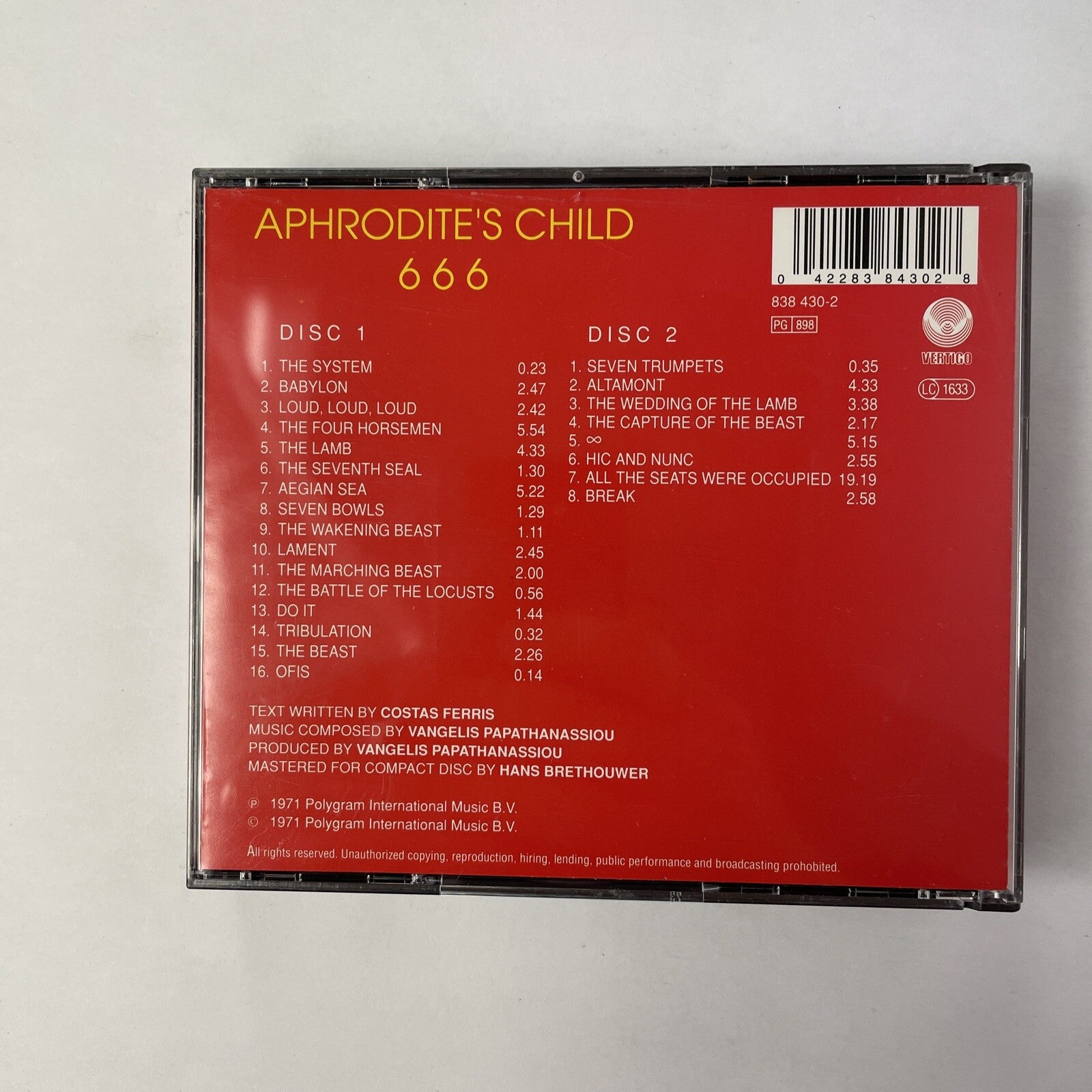  Aphrodite's Child - 666 2xCD Set  #28 