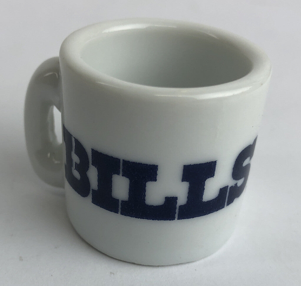 Vintage NFL Mini Coffee Cup Mug Buffalo Bills 1.25" Collectible Miniature