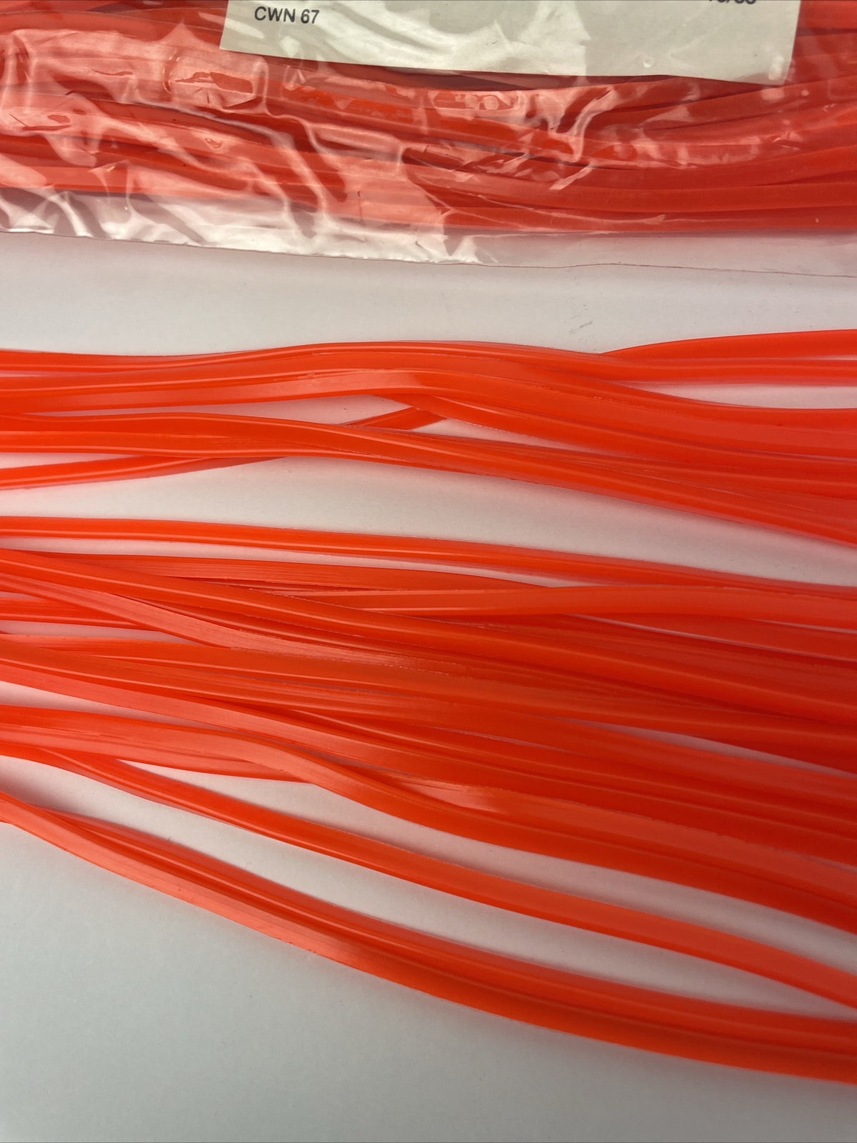 Newell MFG 10-pack orange offshore trolling fishing lure skirts for tuna marlin and wahoo
