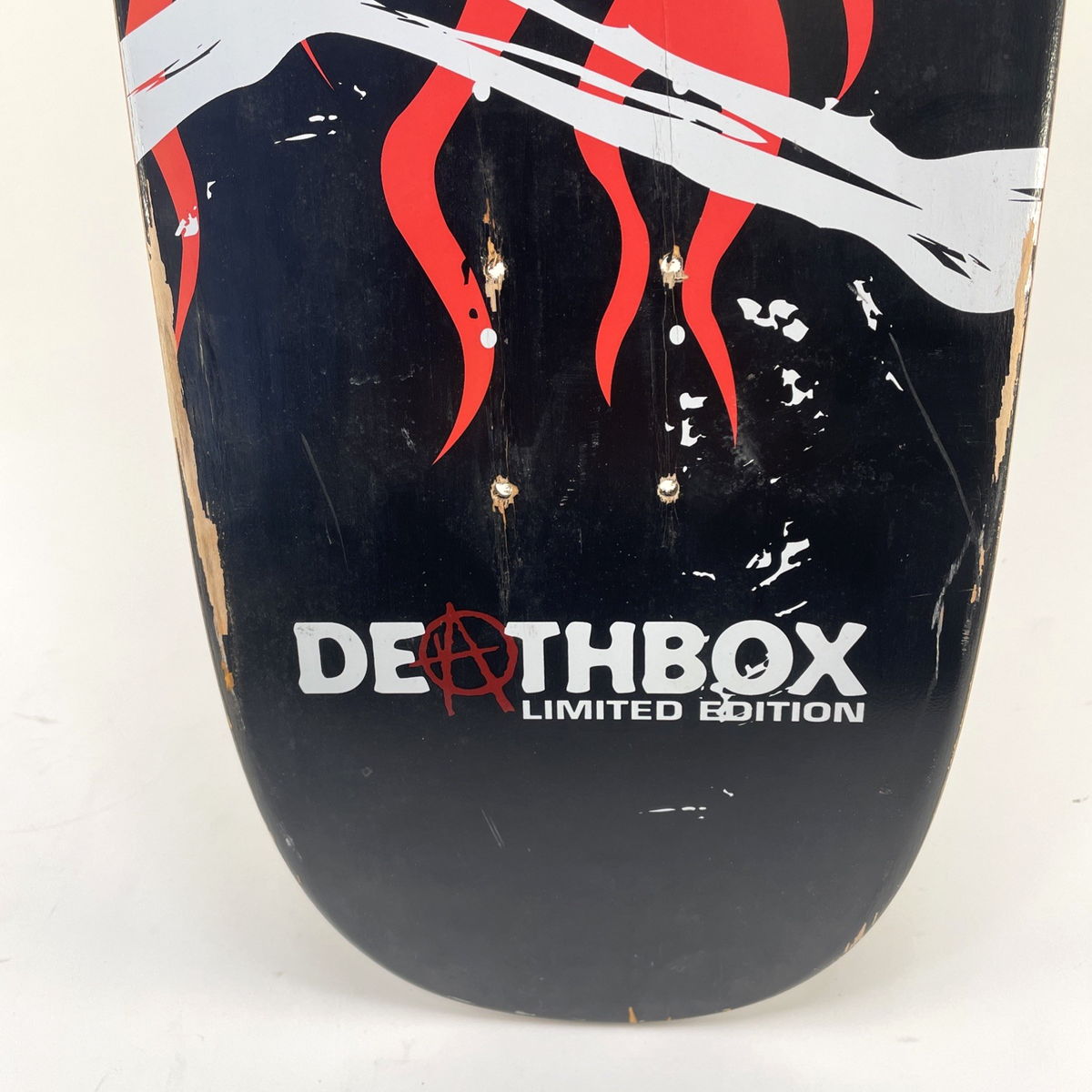 Deathbox Skateboards Orange / Black Surf Pirate Skull Limited Edition 9" x 34.5"