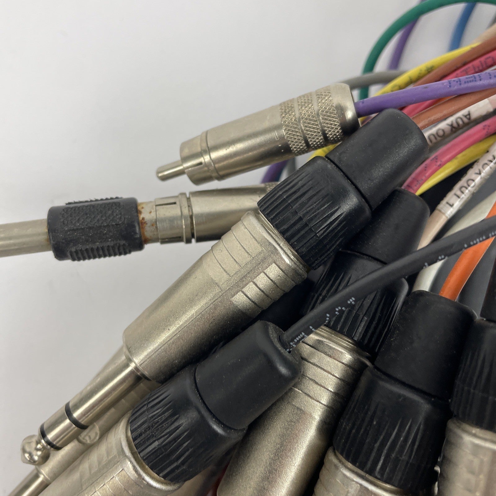 12 Channel Male 1/4" Phone to 3-Pin Neutrik XLR Black Female Male Snake Cable **