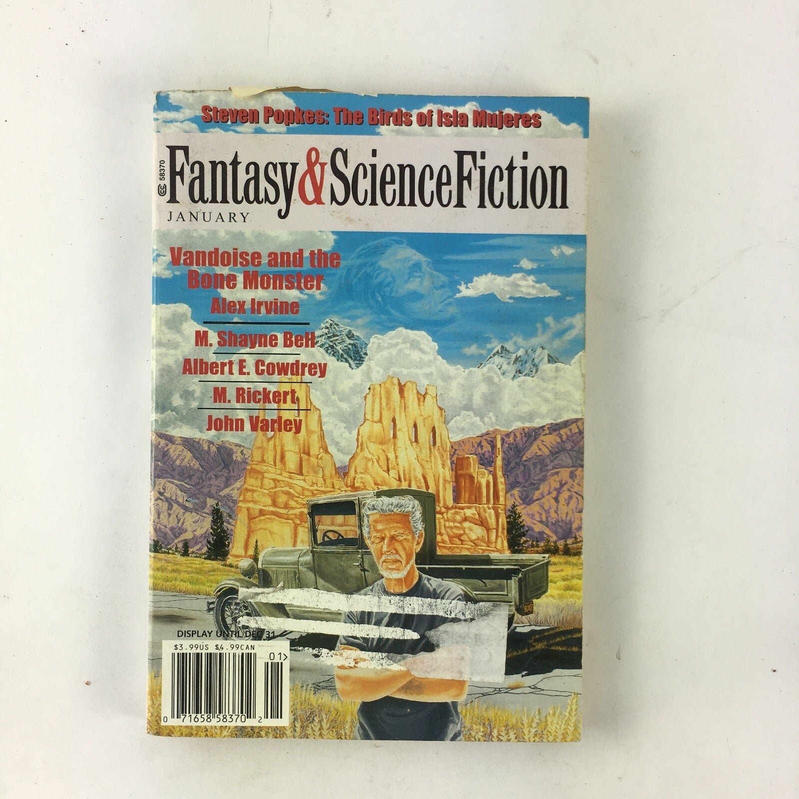 January Fantasy&Science Fiction Magazine Vandoise and Bone Monster Alex Irvine 